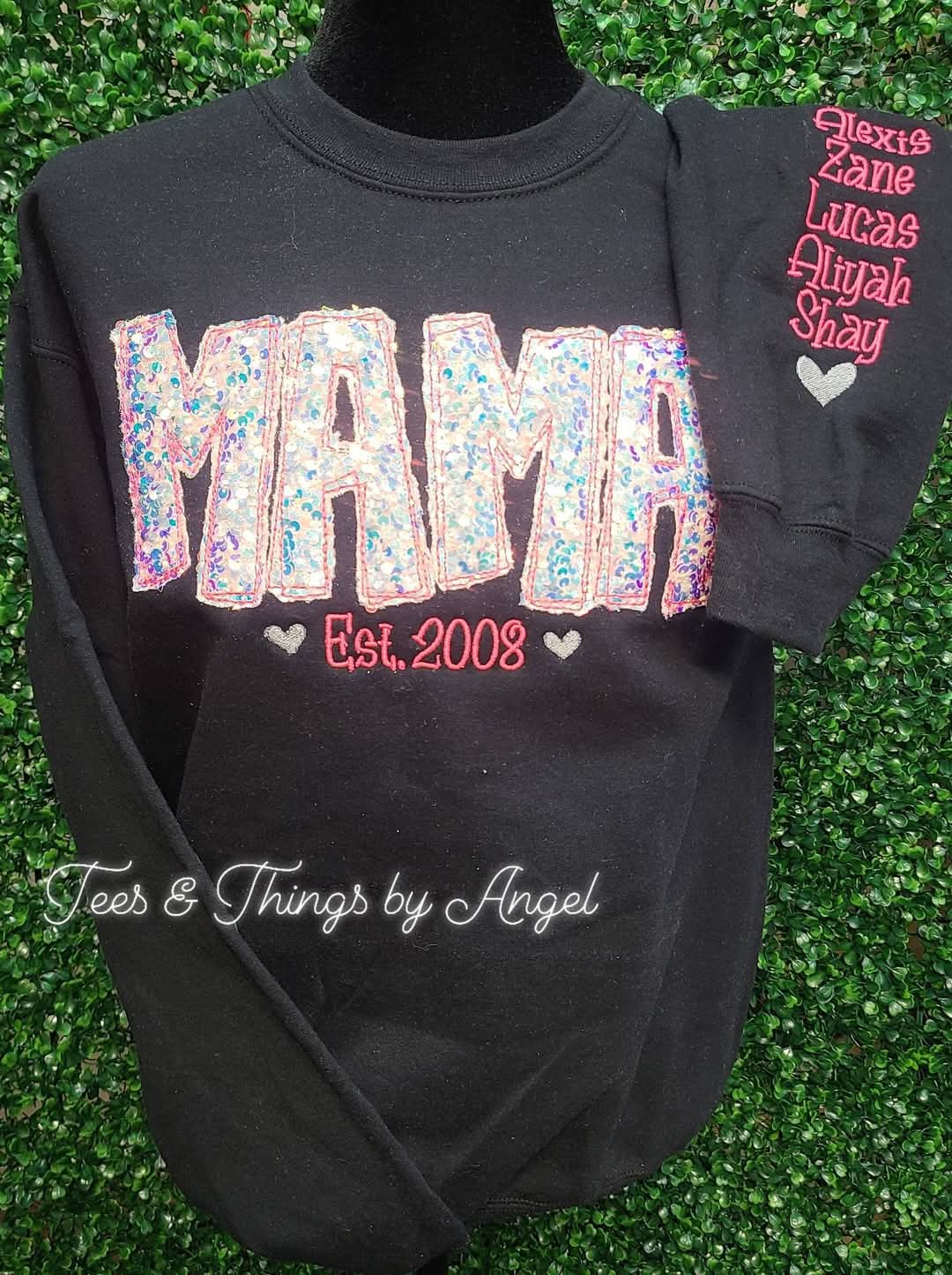 Velvet Sequin Mama sweatshirt! 🩷