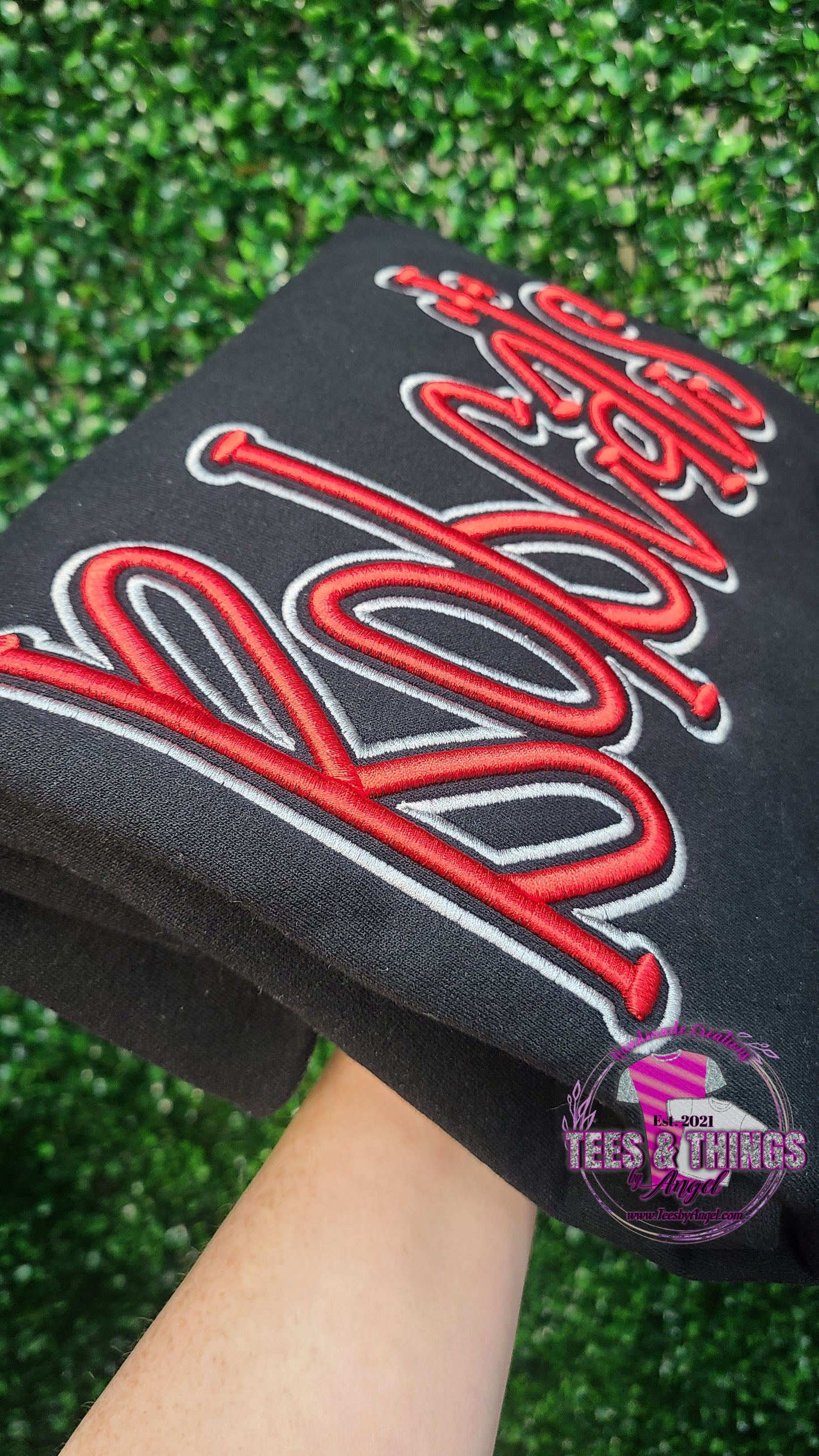 Bobcats 3D Embroidered sweatshirt! ❤️🩶🖤