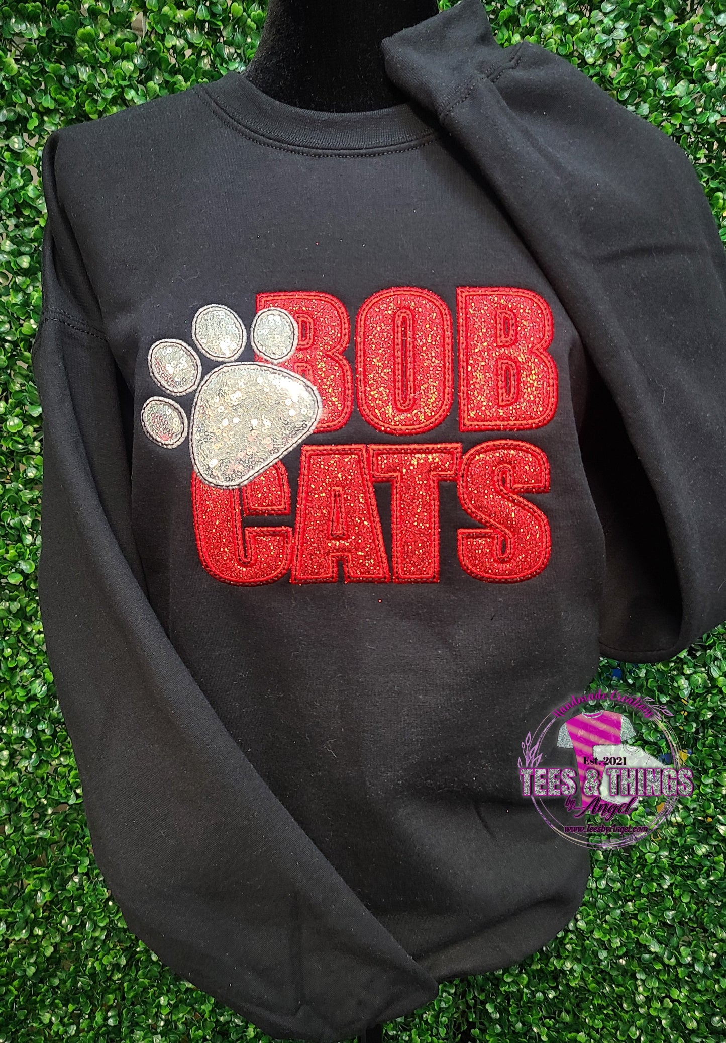 Bobcats ❤️🩶🖤 Sequins & Sparkle
