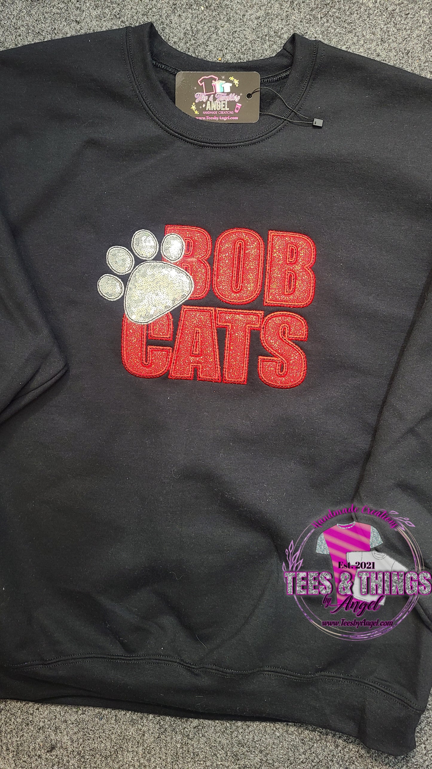 Bobcats ❤️🩶🖤 Sequins & Sparkle