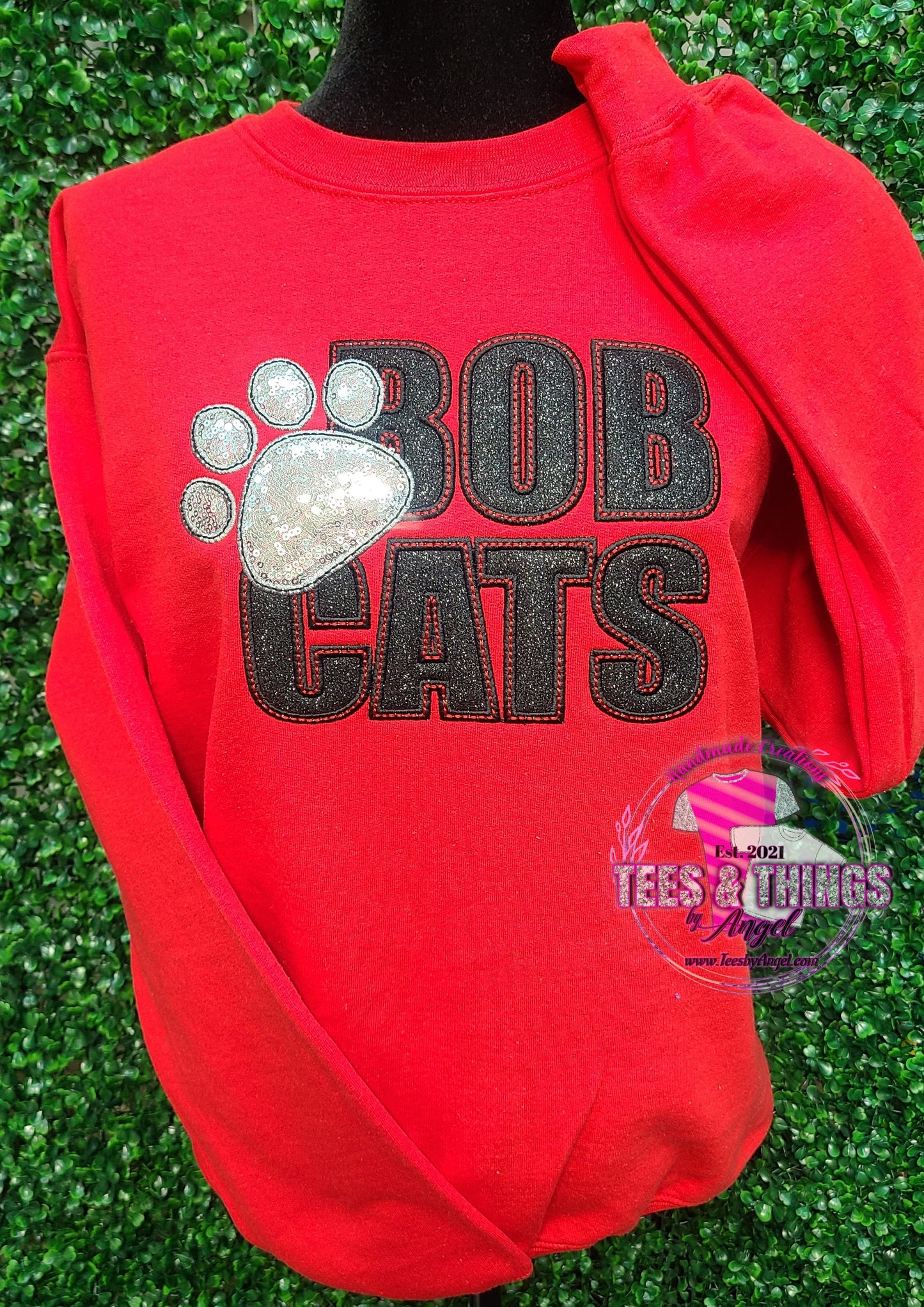 Bobcats ❤️🩶🖤 Sequins & Sparkle