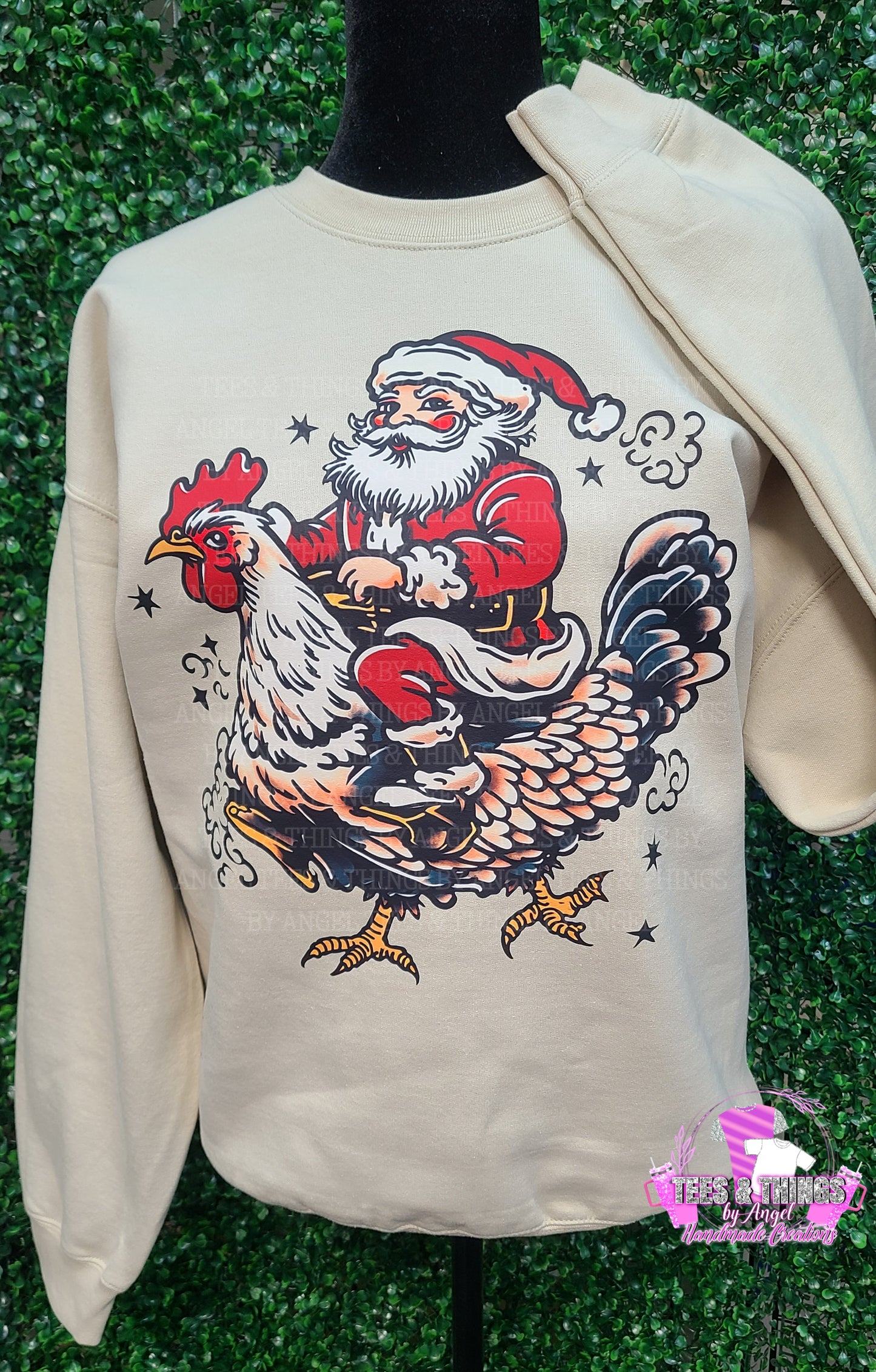 Santa riding a Chicken 🎅
