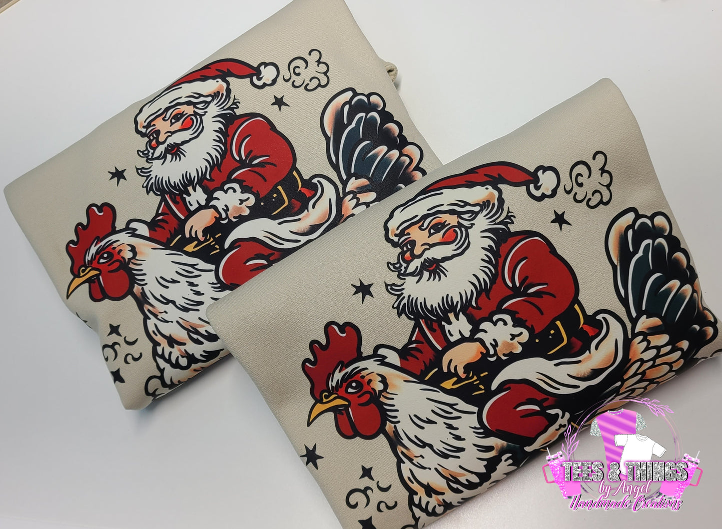 Santa riding a Chicken 🎅