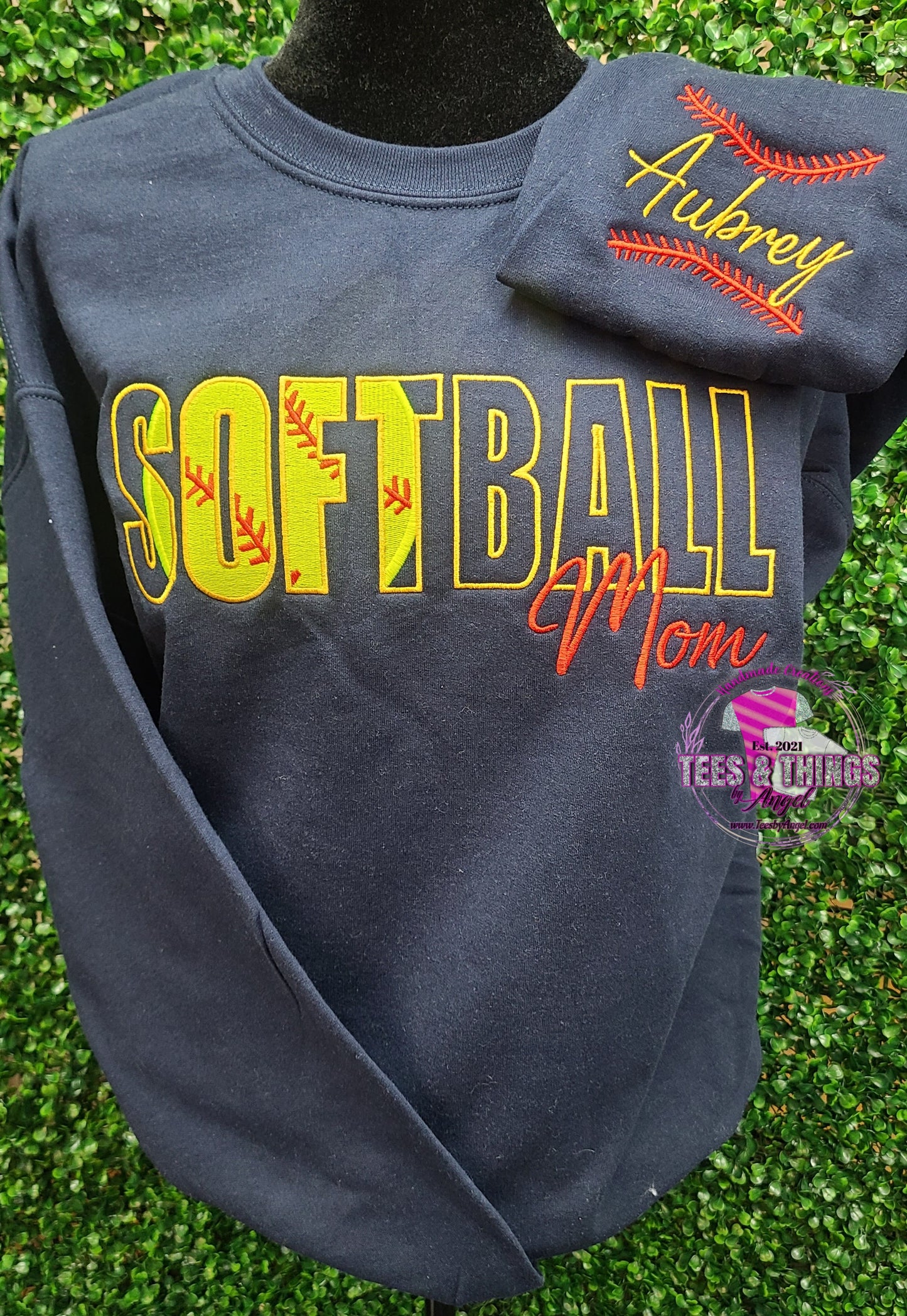 Softball 🥎 Embroidered custom sweatshirt!
