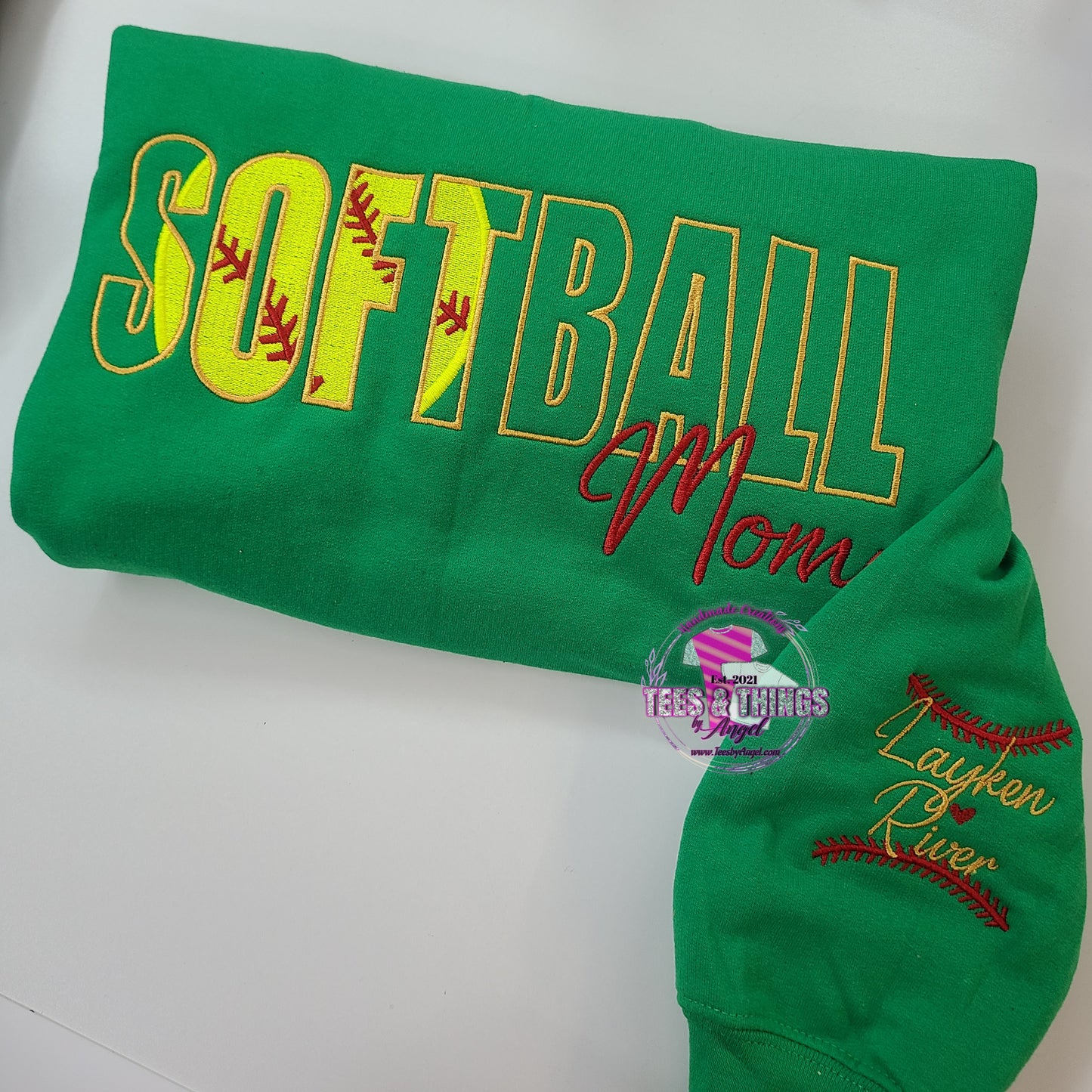 Softball 🥎 Embroidered custom sweatshirt!