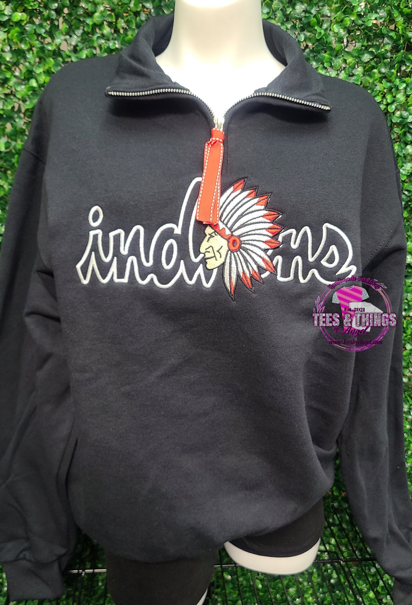 Indians ❤️🖤 1/4 Zip Sweatshirt!