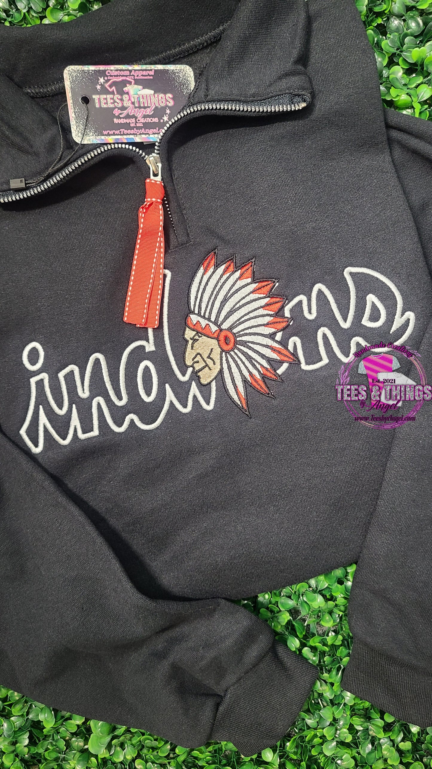 Indians ❤️🖤 1/4 Zip Sweatshirt!