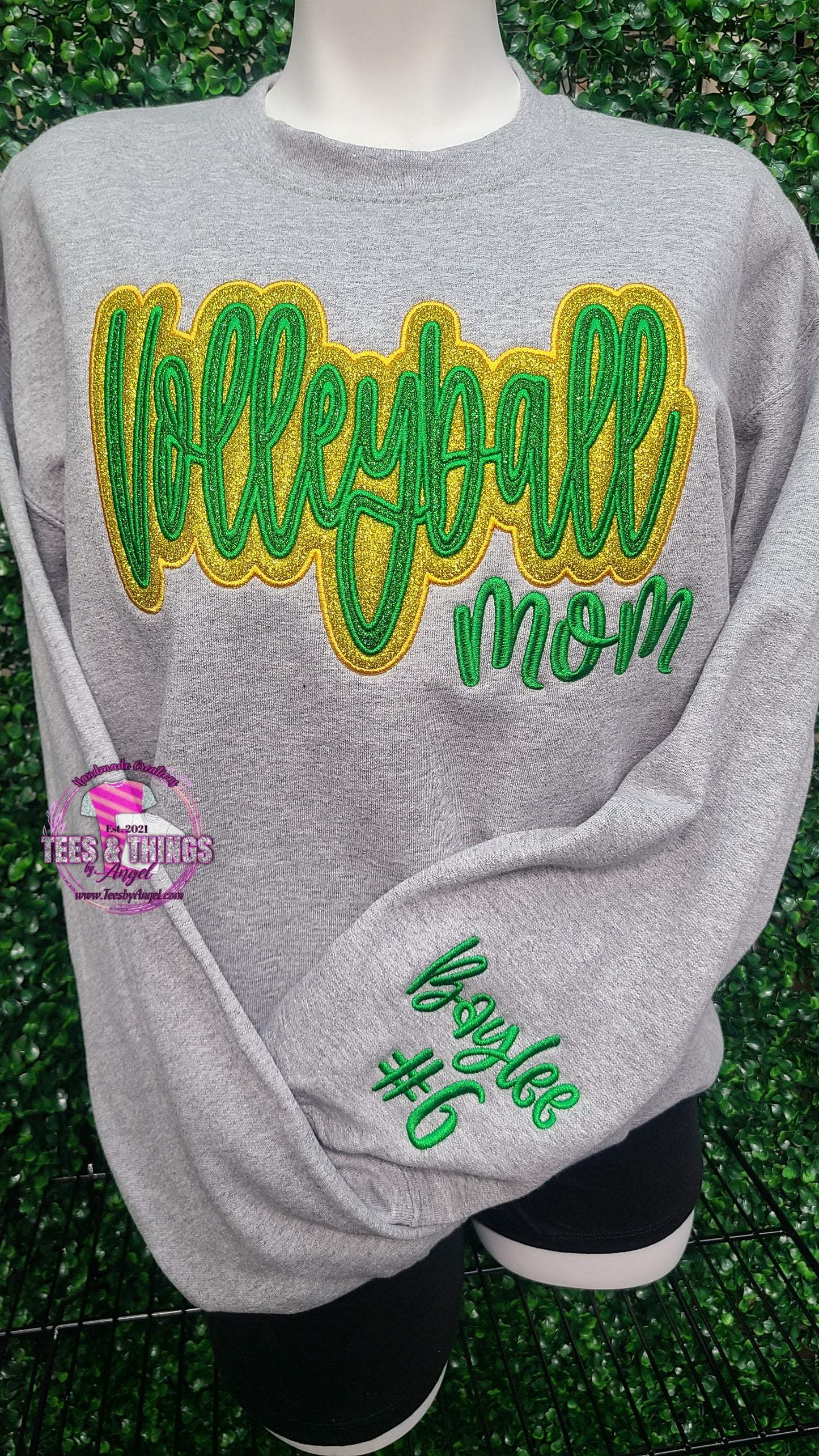 Volleyball 🏐 double stacked embroidered Sweatshirt!