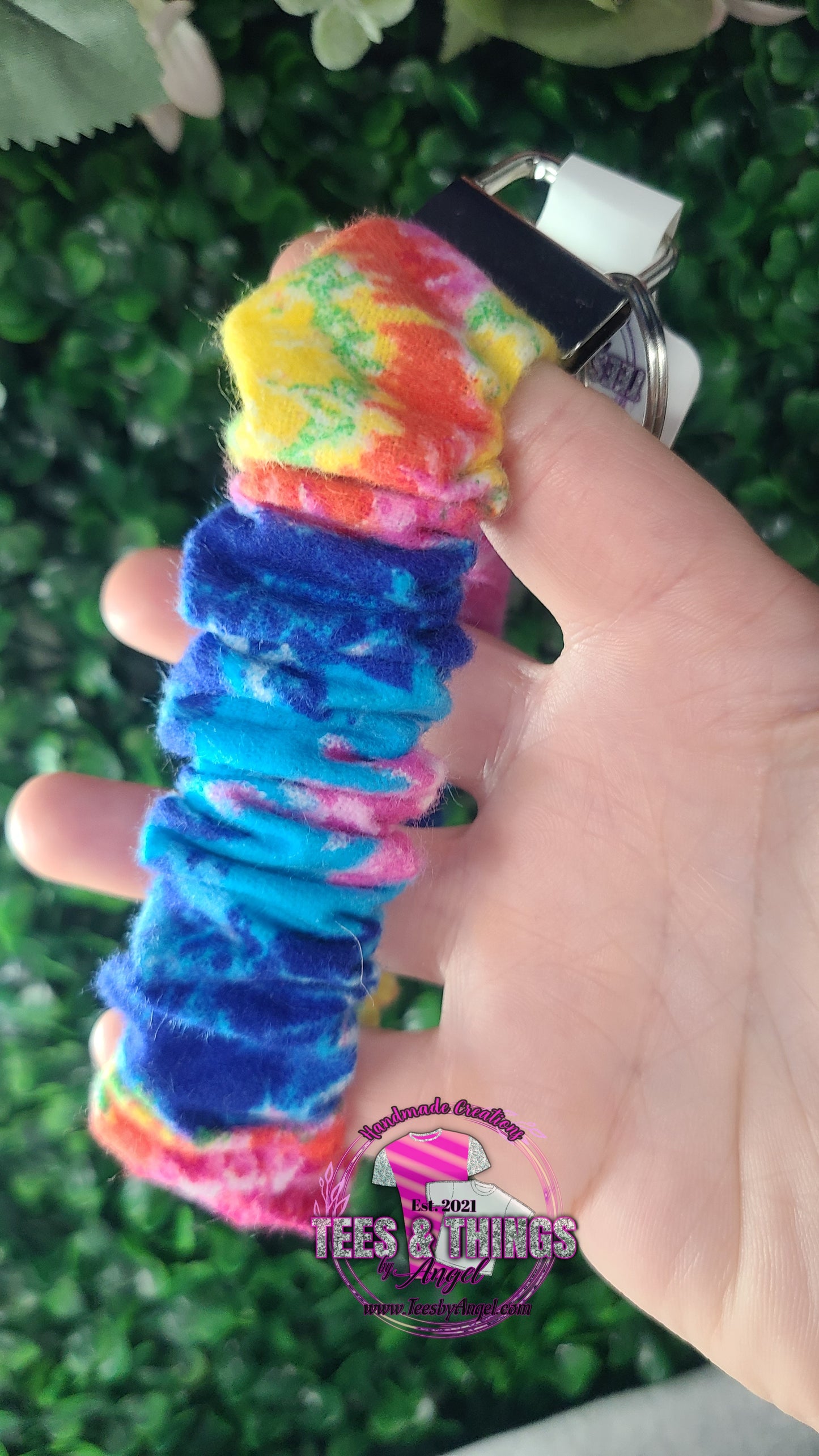 Tye Dye Scrunchie Keyfob Wristlet