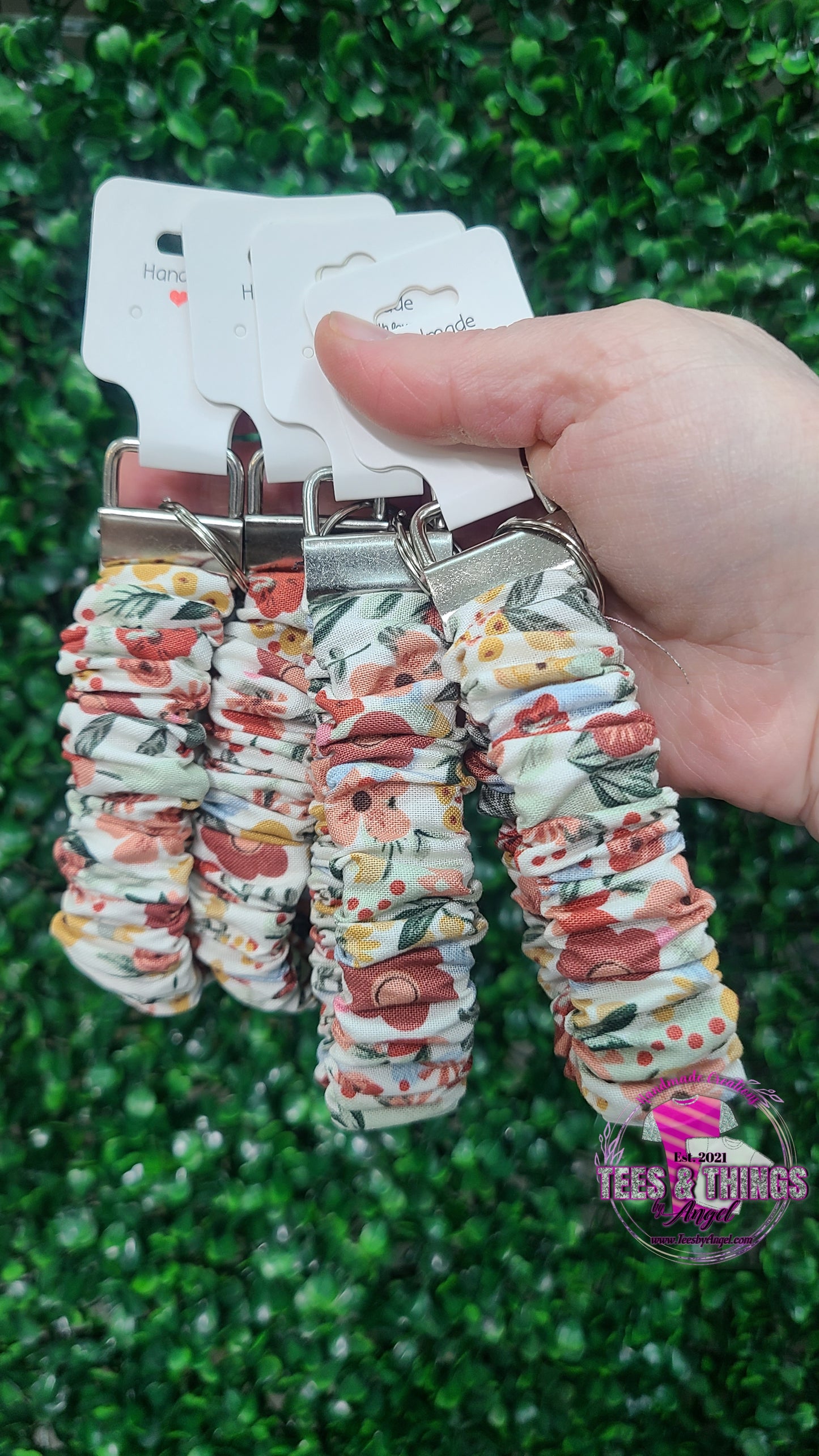Floral #2 Scrunchie Keyfob Wristlet