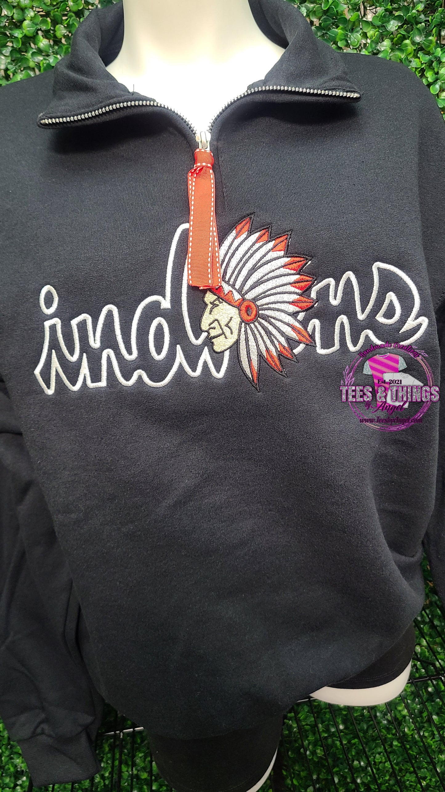 Indians ❤️🖤 1/4 Zip Sweatshirt!
