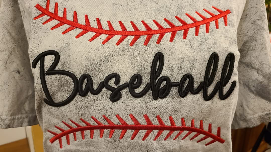 Embroidered 3D Baseball Tee ⚾️