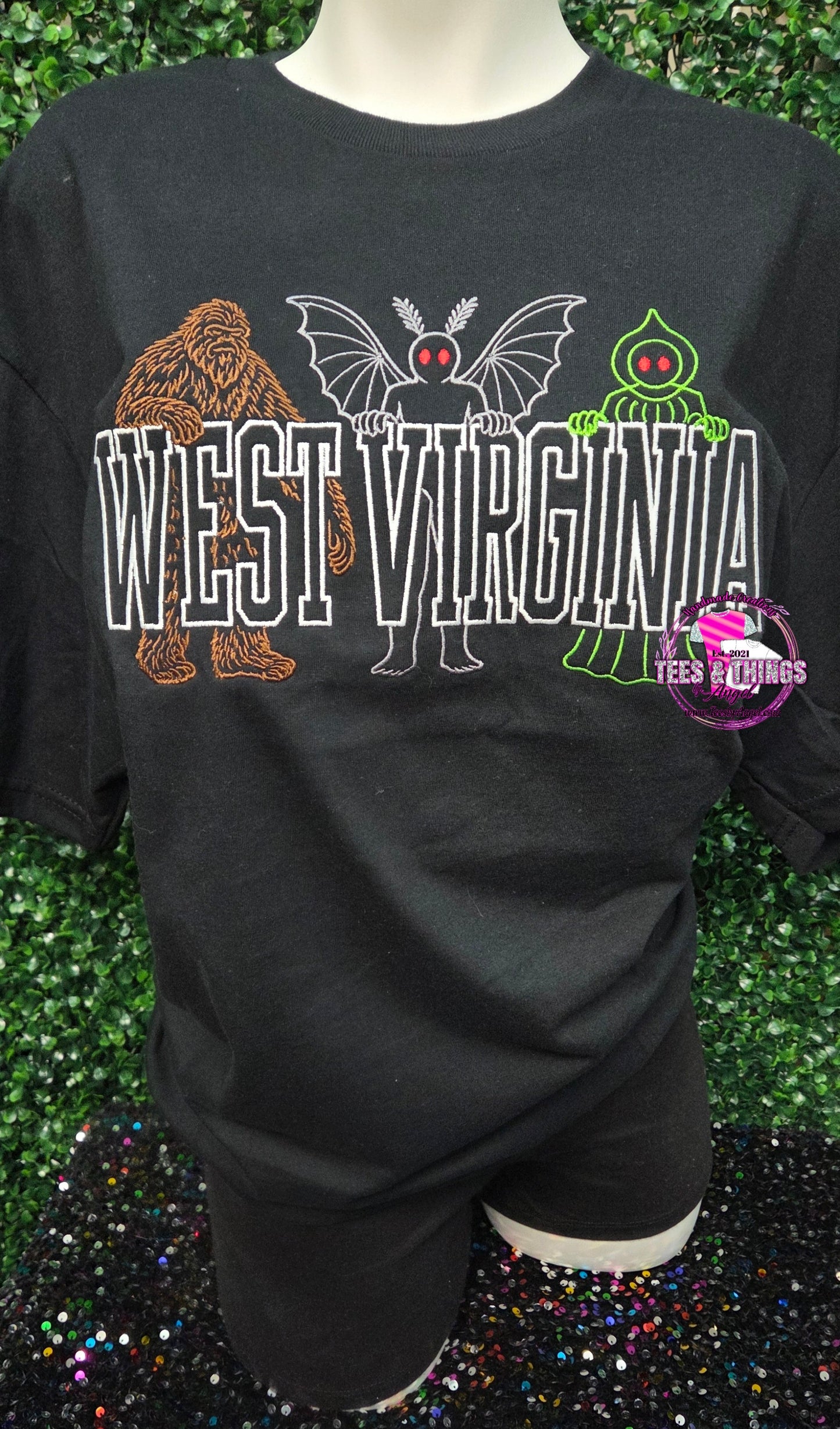 West Virginia Cryptids Embroidered Sweater! 🖤