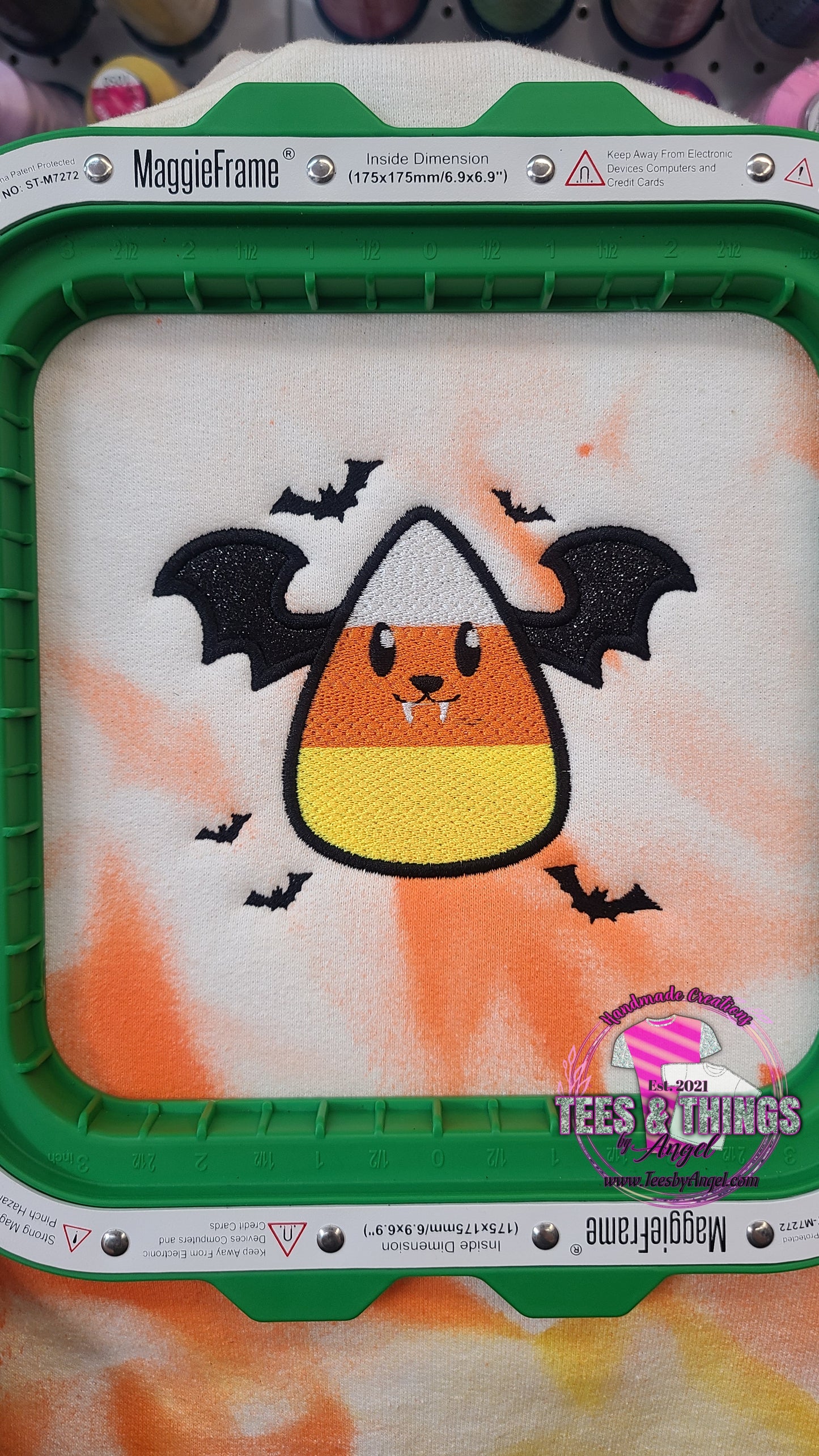 Candy Corn Bat Embroidered Sweatshirt! 🍬