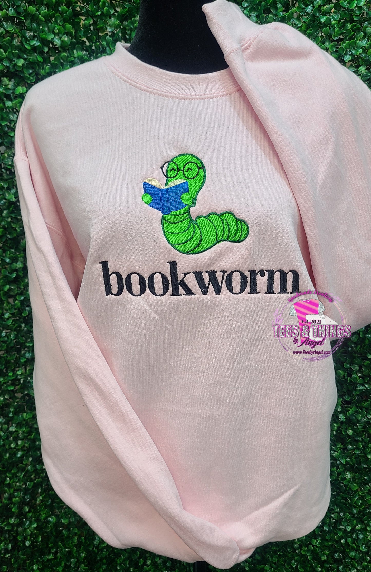 Bookworm Embroidered Sweatshirt 🐛