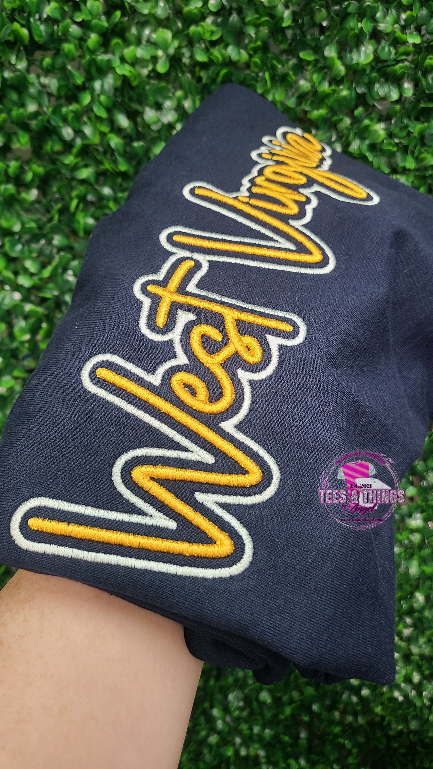 West Virginia 3D embroidered tee