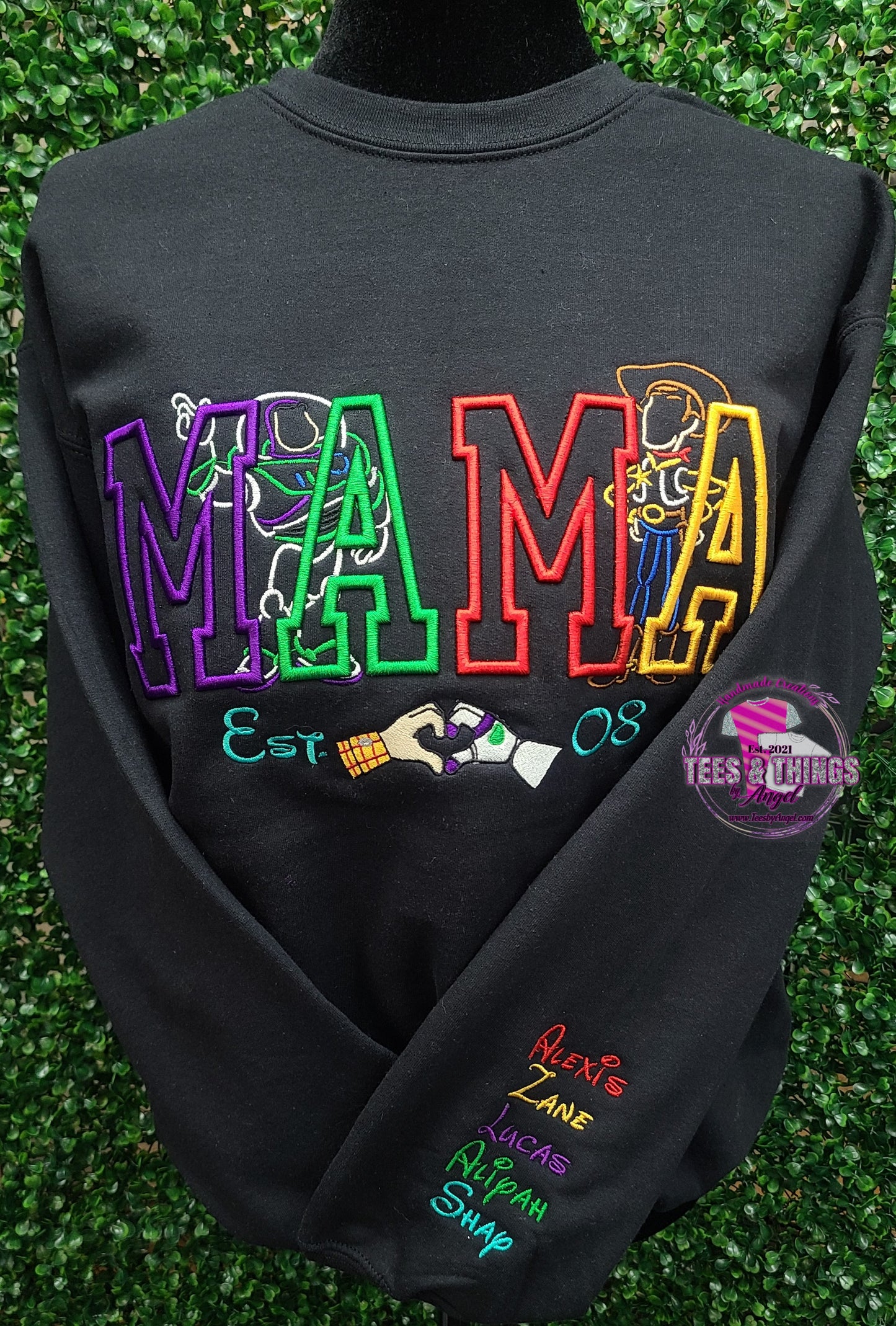 3D Embroidered Toy Story Mama! ❤️💛💜💚