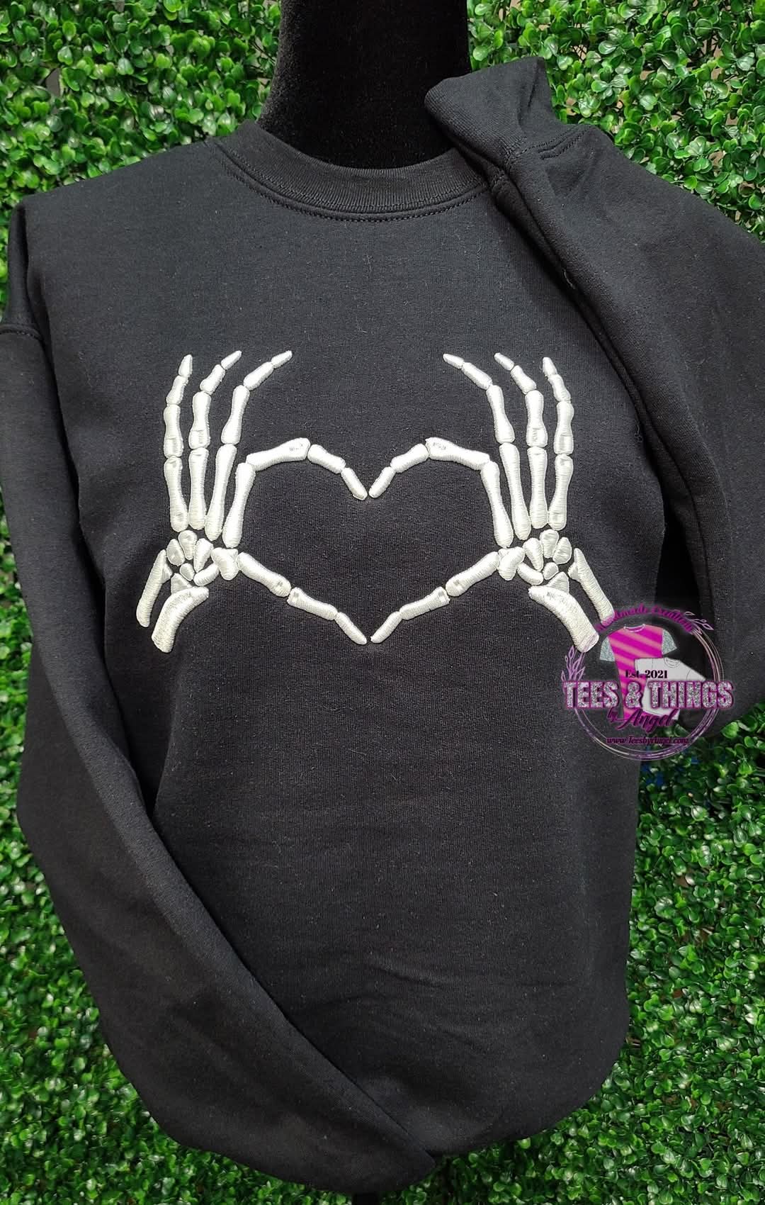 3D embroidered Skelly Hands 🦴