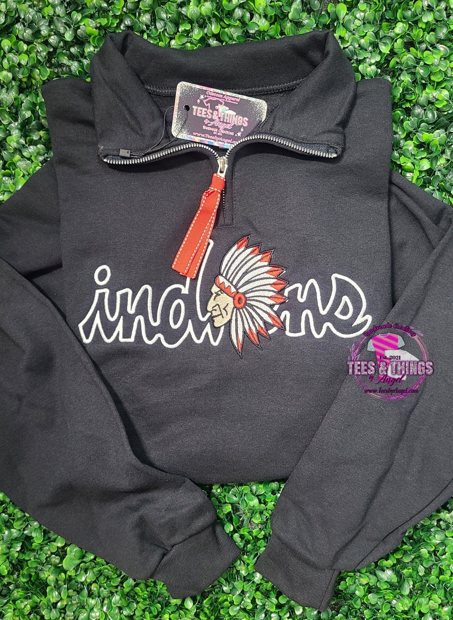 Indians ❤️🖤 1/4 Zip Sweatshirt!