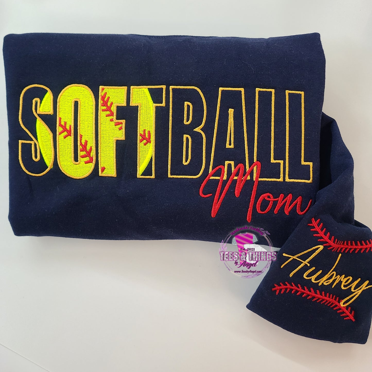 Softball 🥎 Embroidered custom sweatshirt!