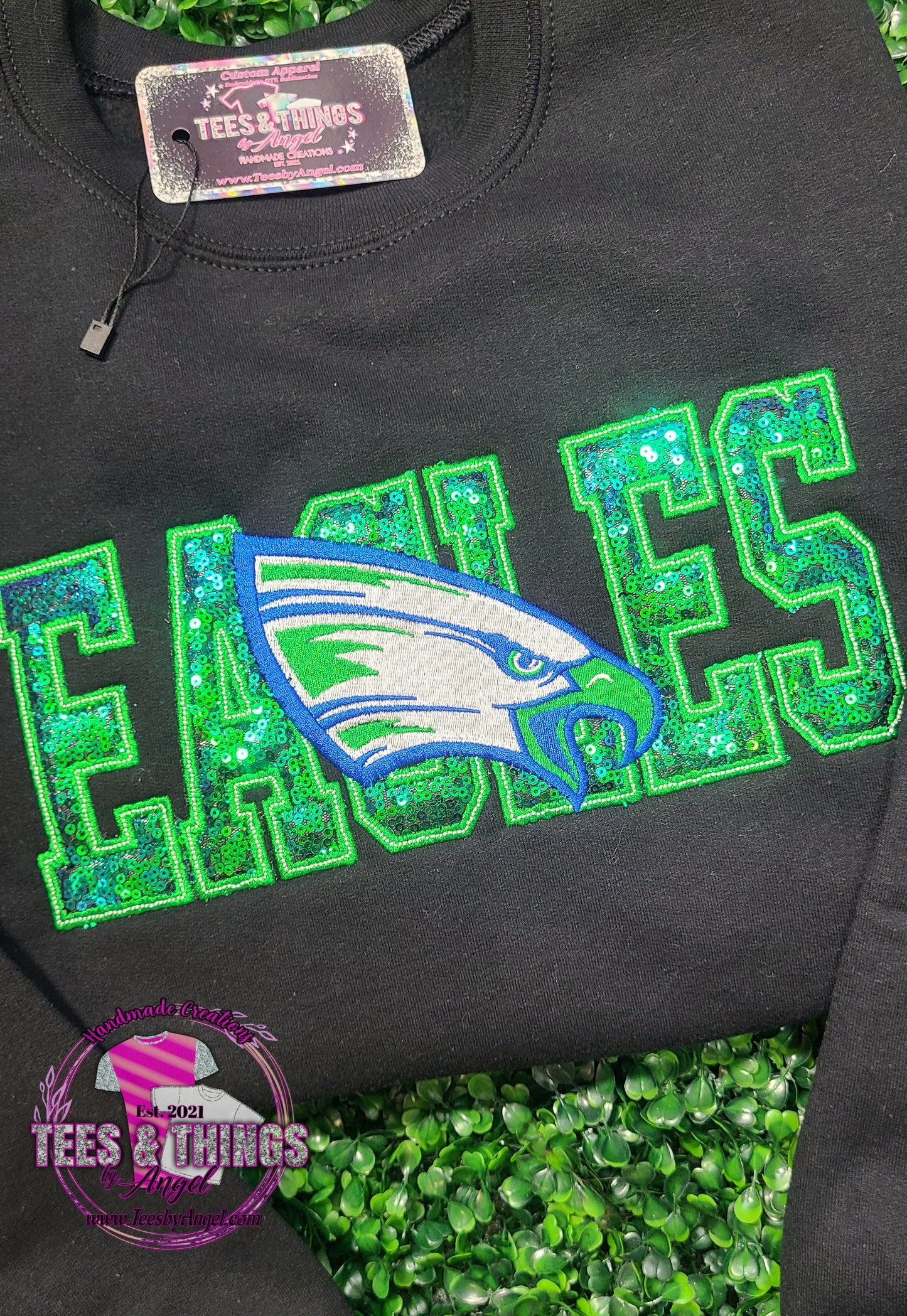 RCB Eagles Embroidered Bling Sweatshirt! 💙💚