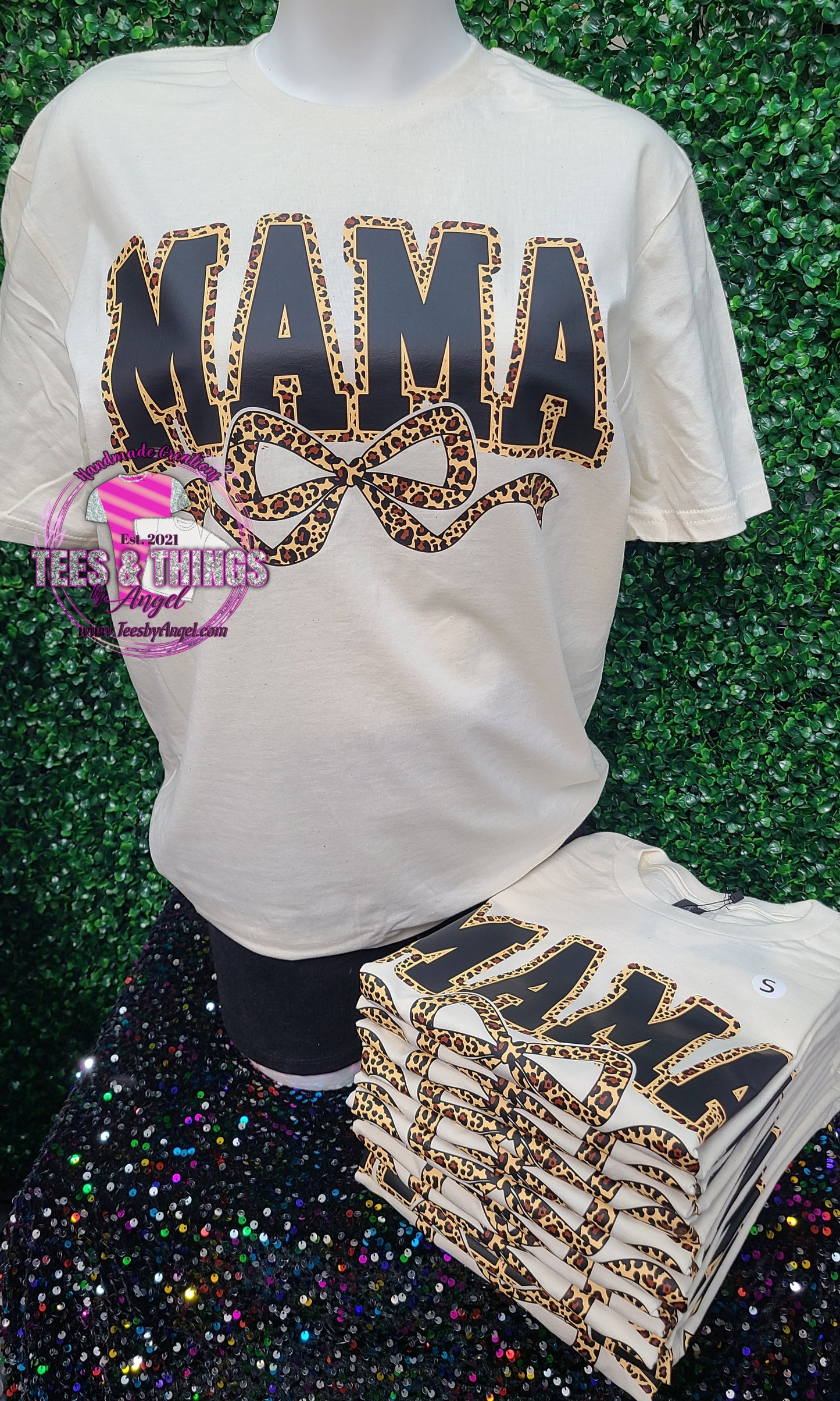 Mama Leopard Bow Tee
