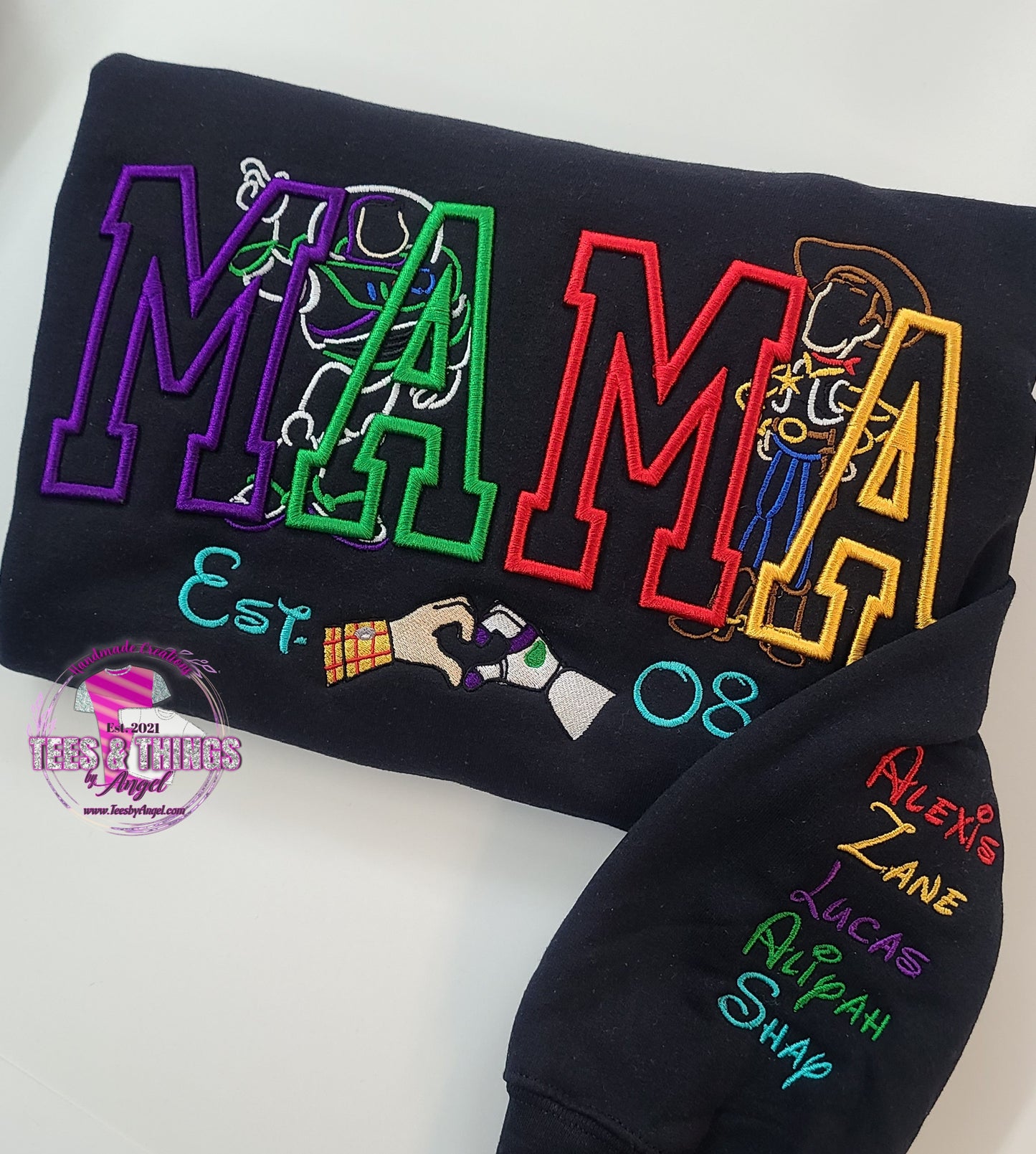 3D Embroidered Toy Story Mama! ❤️💛💜💚