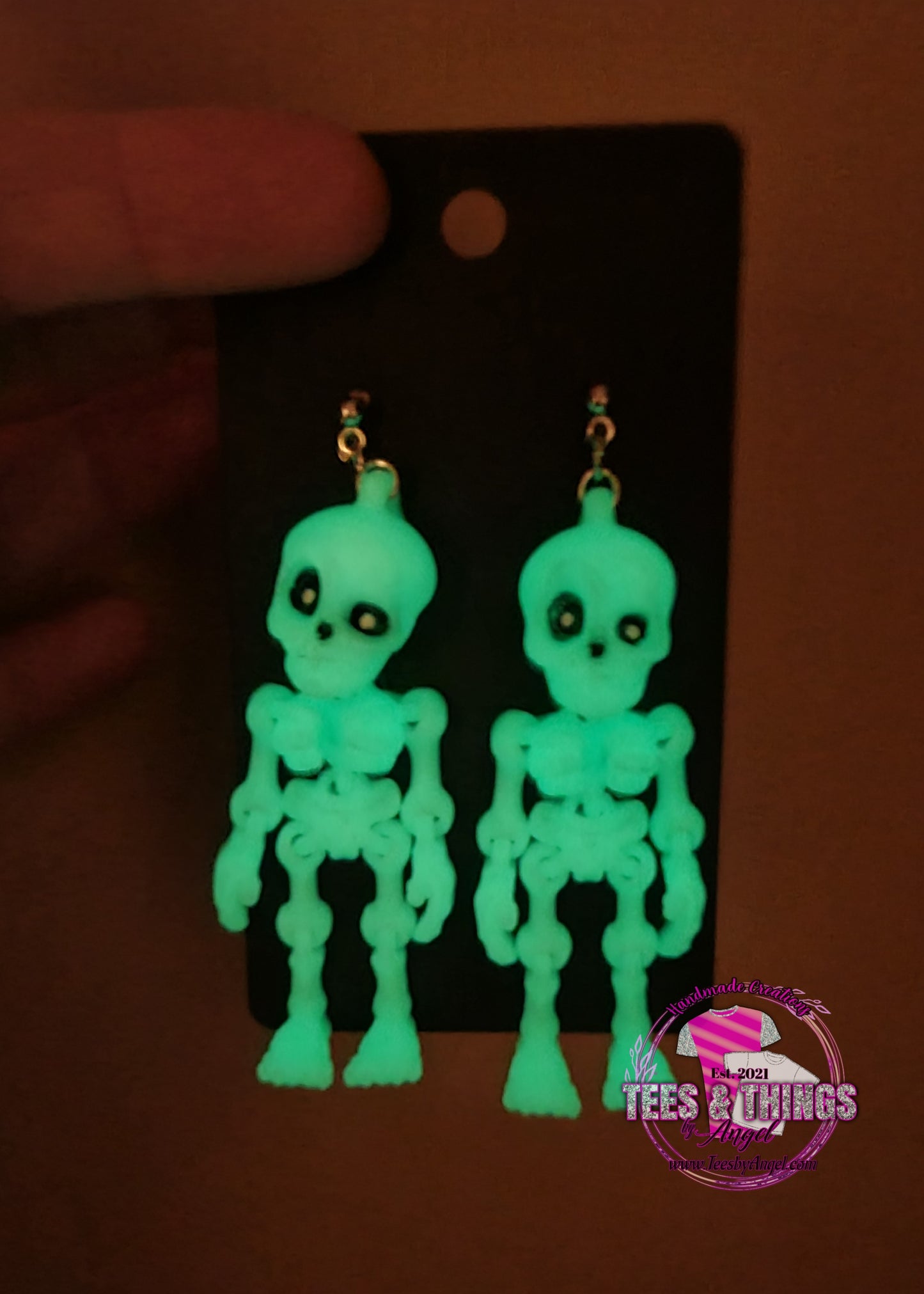Glow in the Dark Skeleton Earrings! 💀