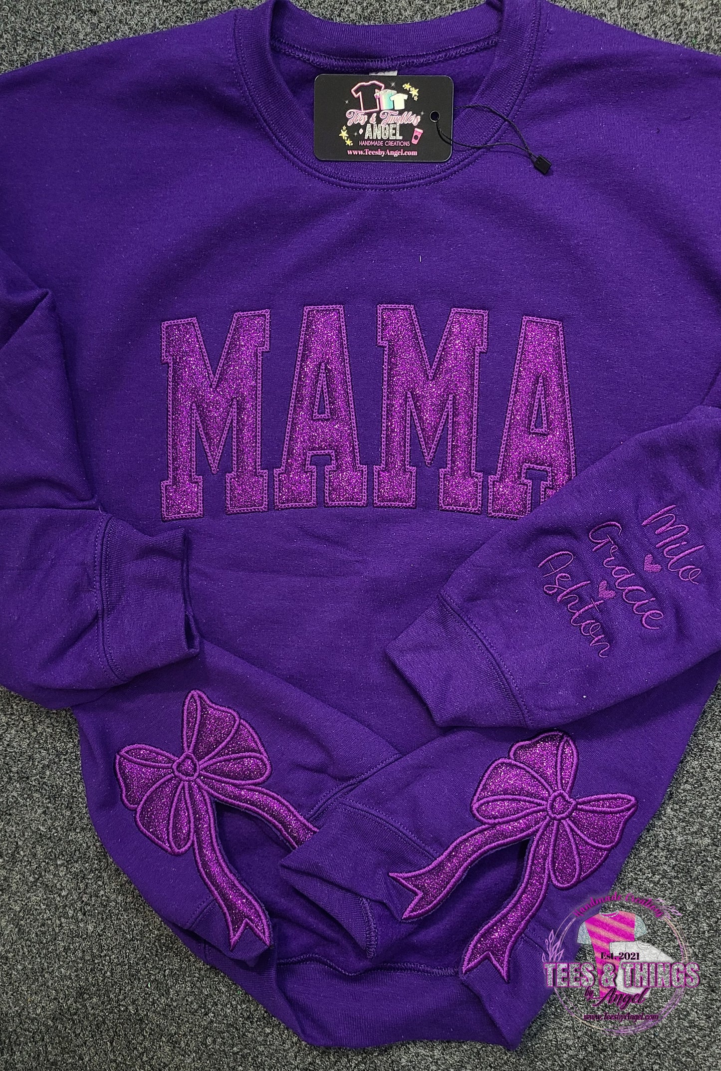Create your own GLITTER sweatshirt with SIDEBOWS!