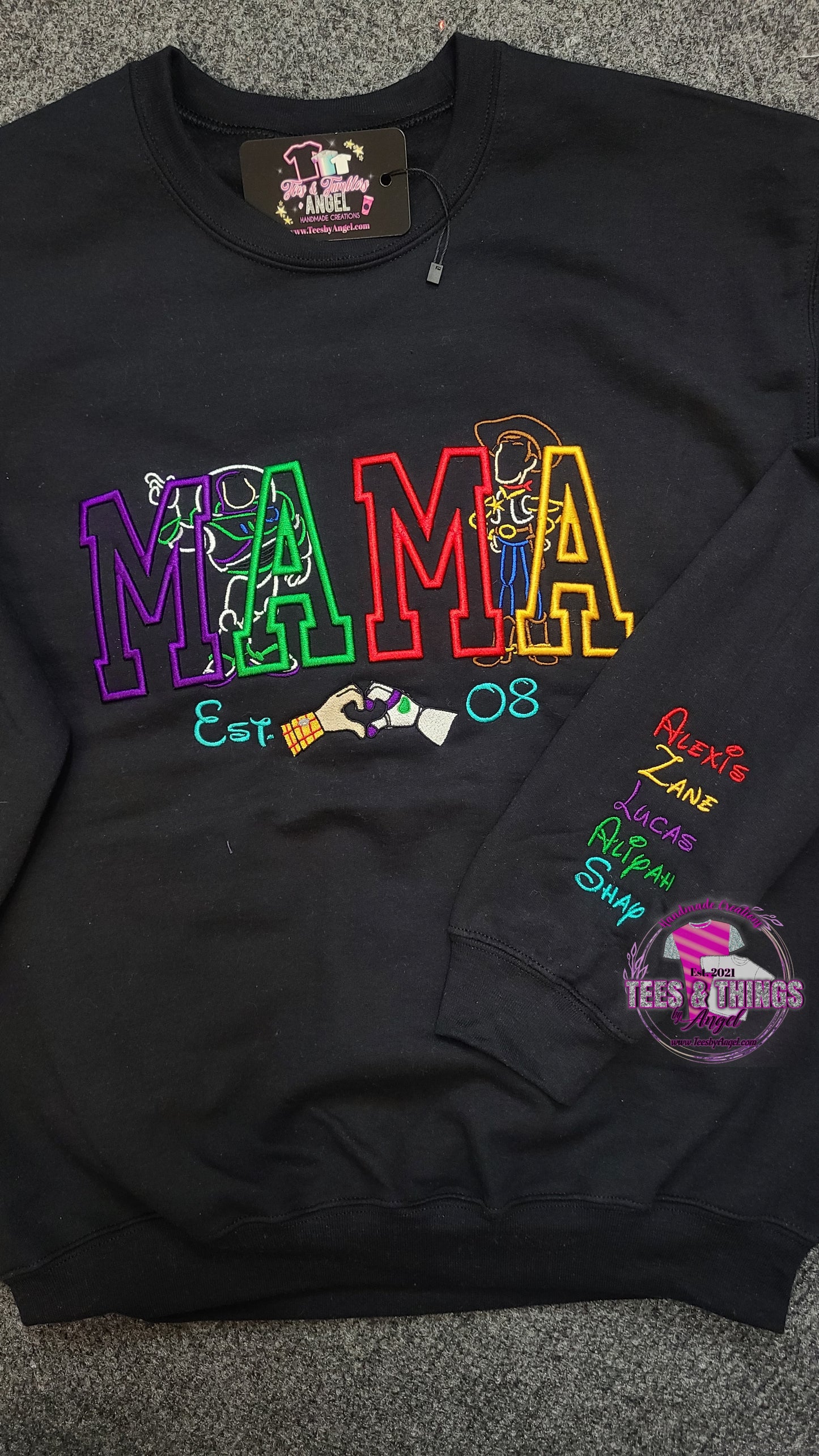 3D Embroidered Toy Story Mama! ❤️💛💜💚