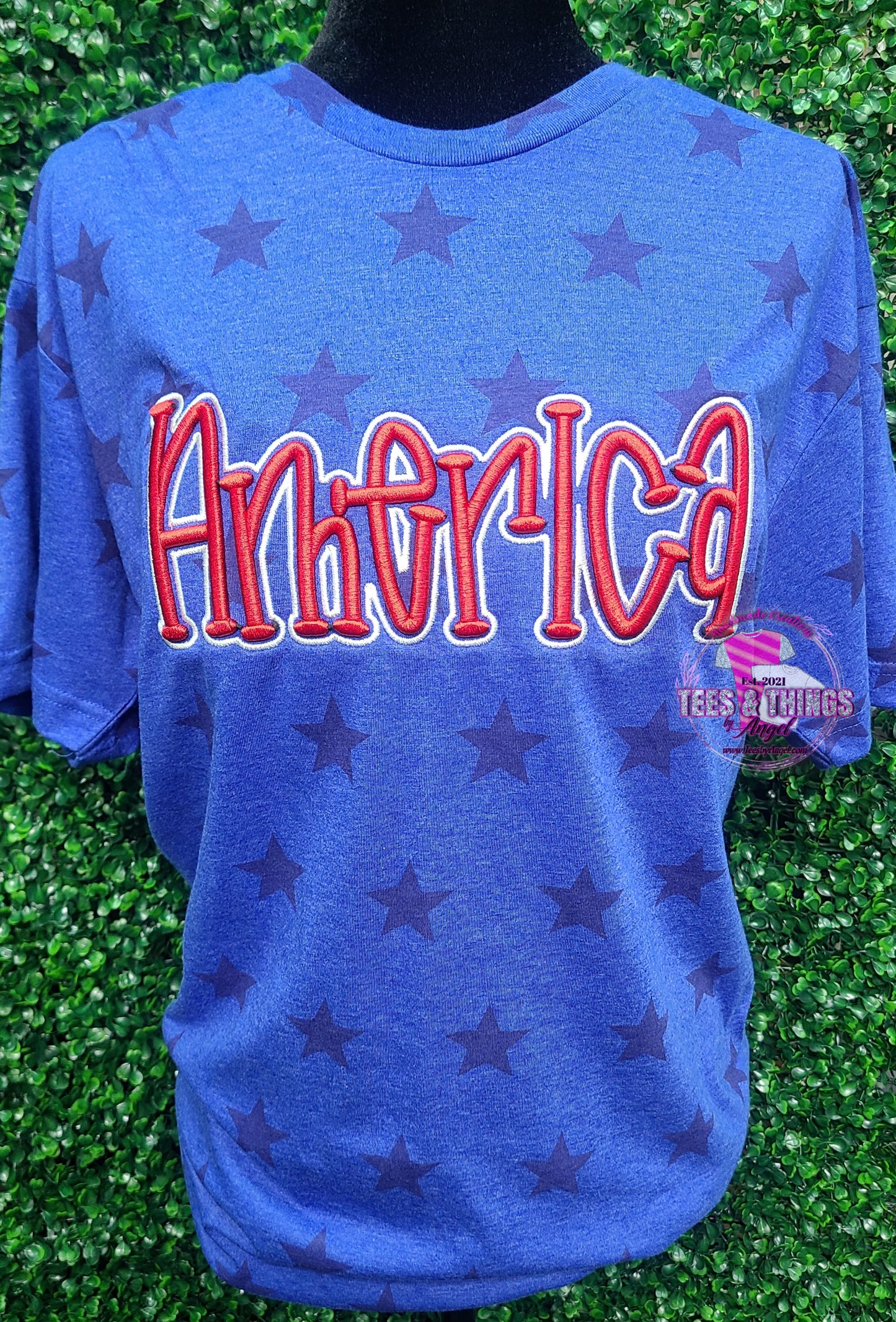 America πΊπΈ 3D Embroidered Star Tee