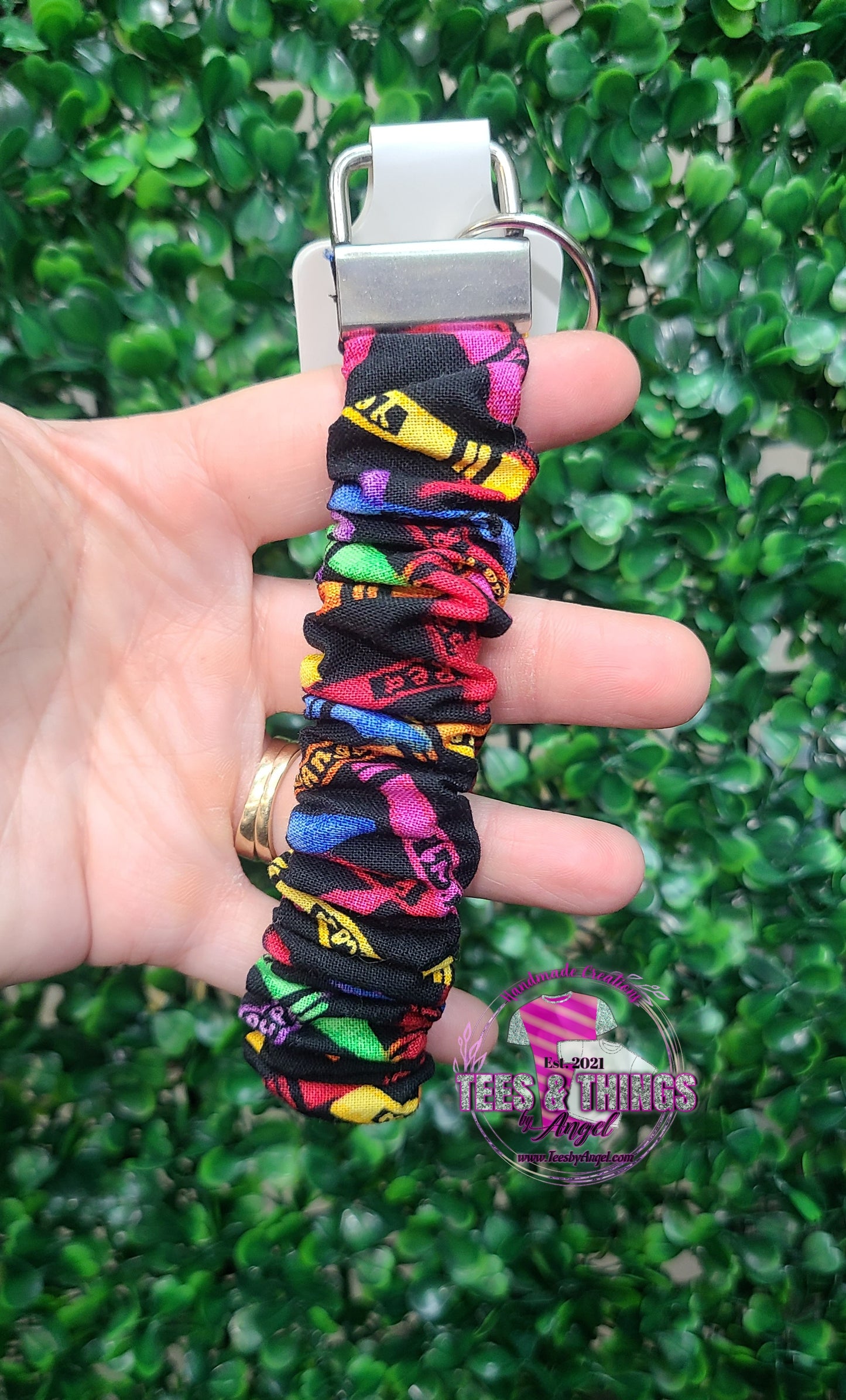 Crayons š Scrunchie Keyfob Wristlet