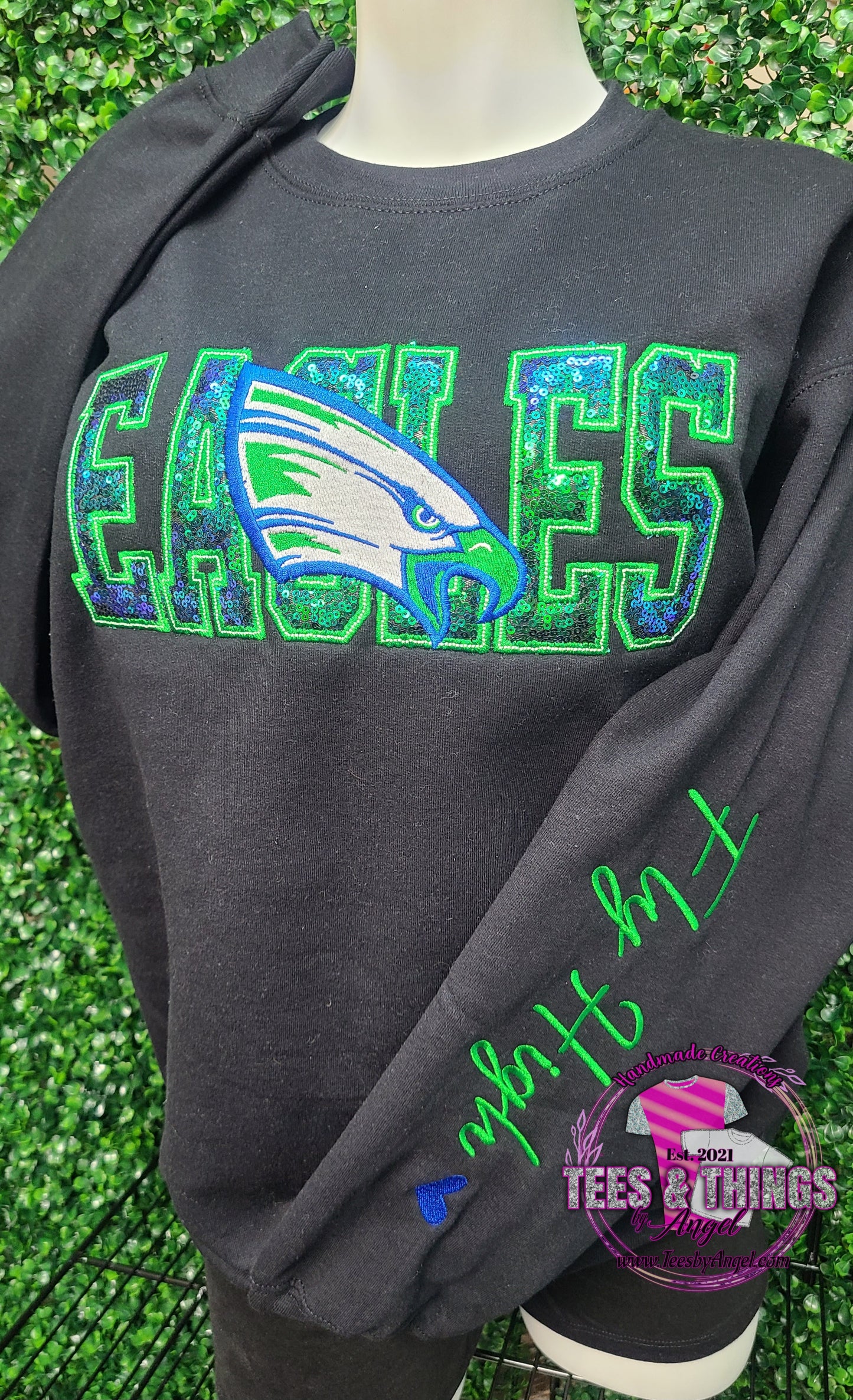 RCB Eagles Embroidered Bling Sweatshirt! 💙💚