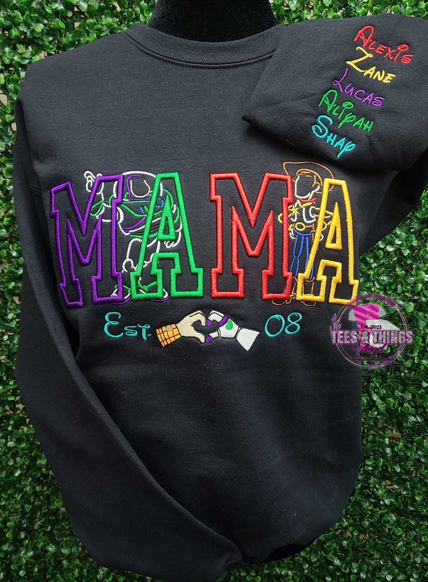 3D Embroidered Toy Story Mama! ❤️💛💜💚