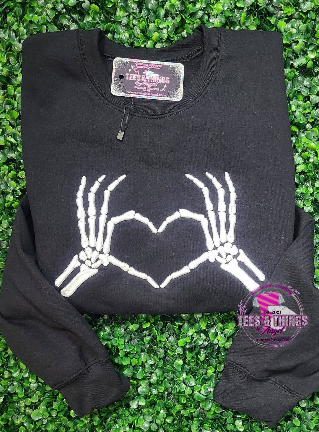 3D embroidered Skelly Hands 🦴
