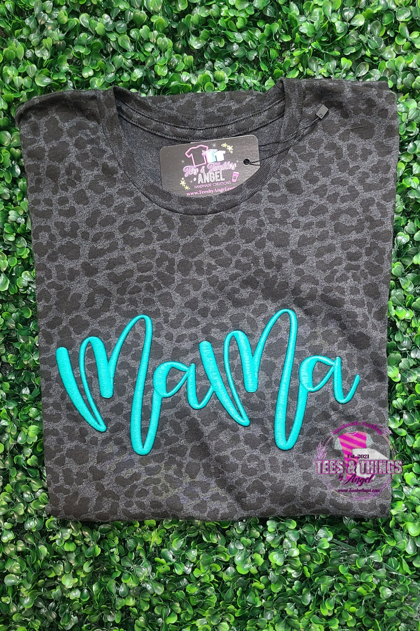 3D embroidered Mama Leopard Tees!