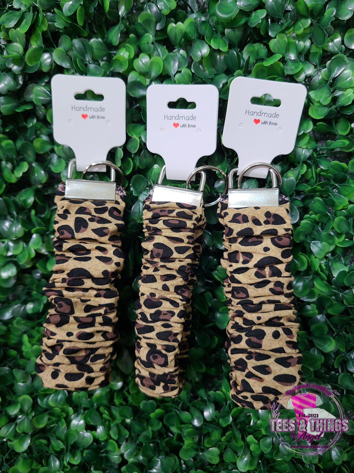 Leopard Scrunchie Keyfob Wristlet