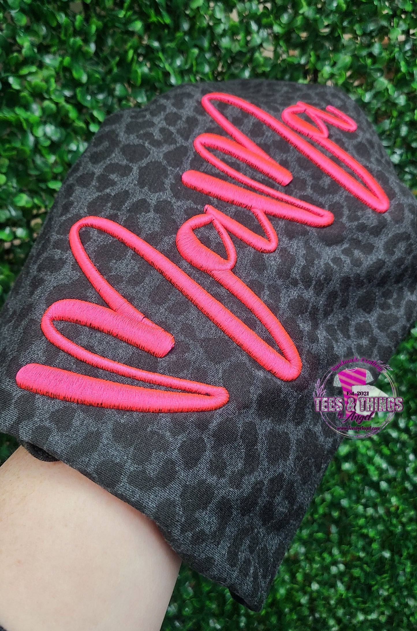 3D embroidered Mama Leopard Tees!