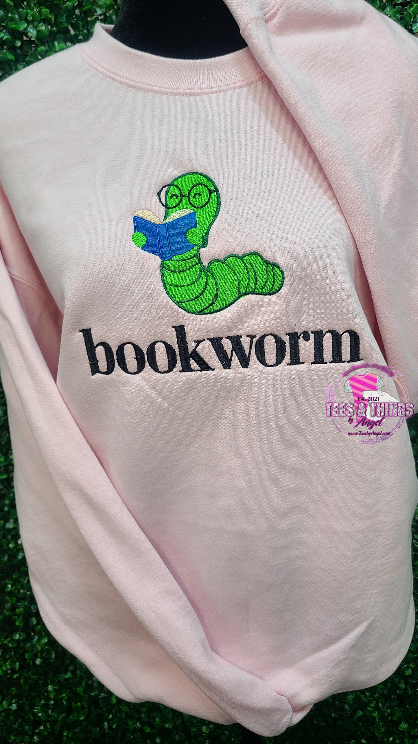 Bookworm Embroidered Sweatshirt 🐛