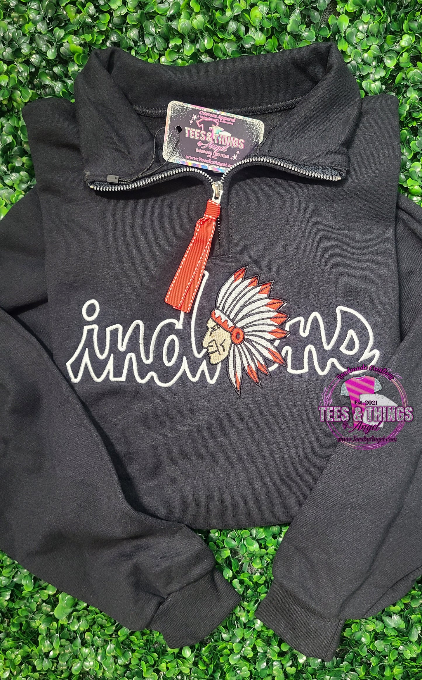 Indians ❤️🖤 1/4 Zip Sweatshirt!