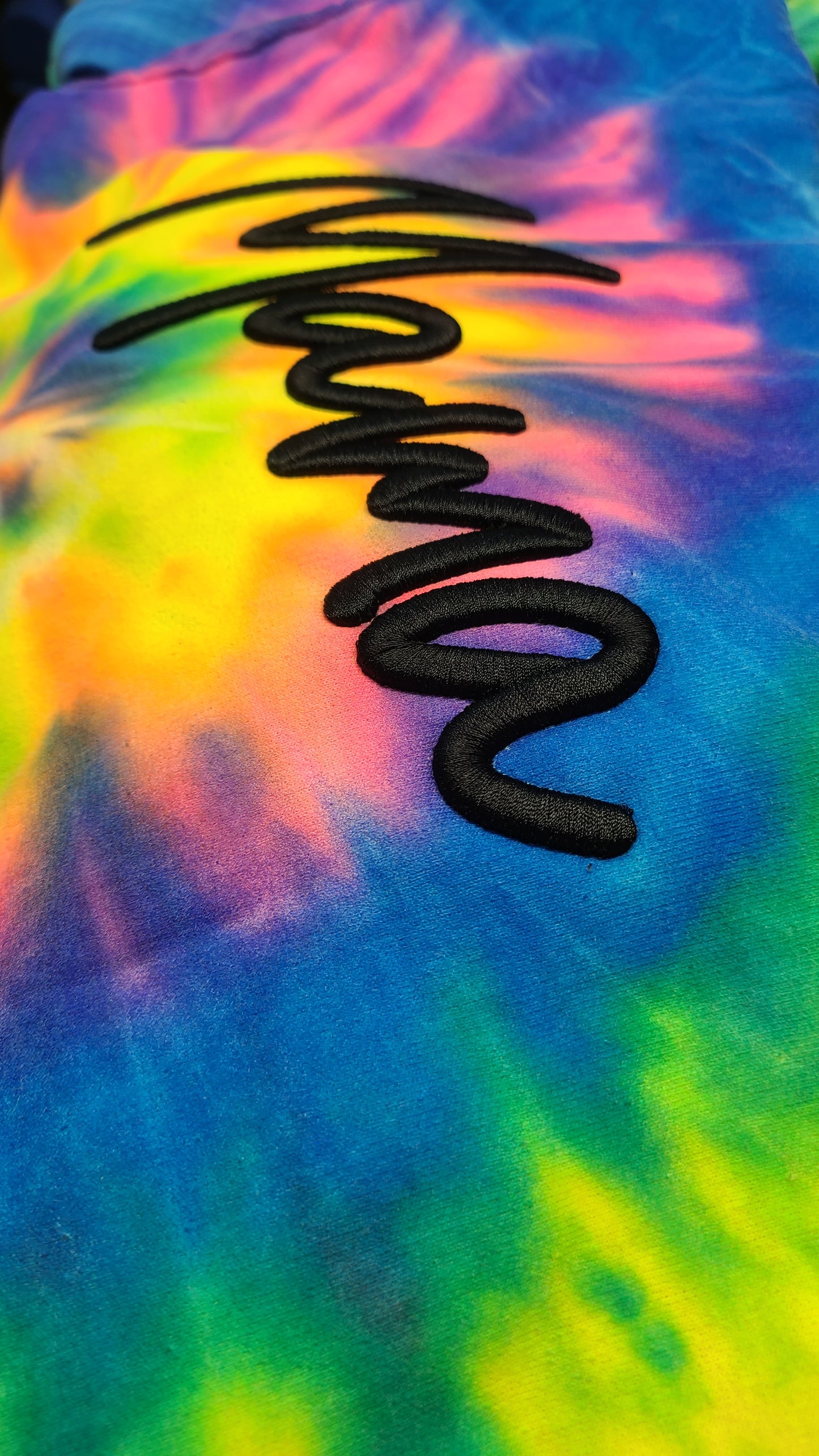 3D Embroidered Tye Dye Mama Hoodie