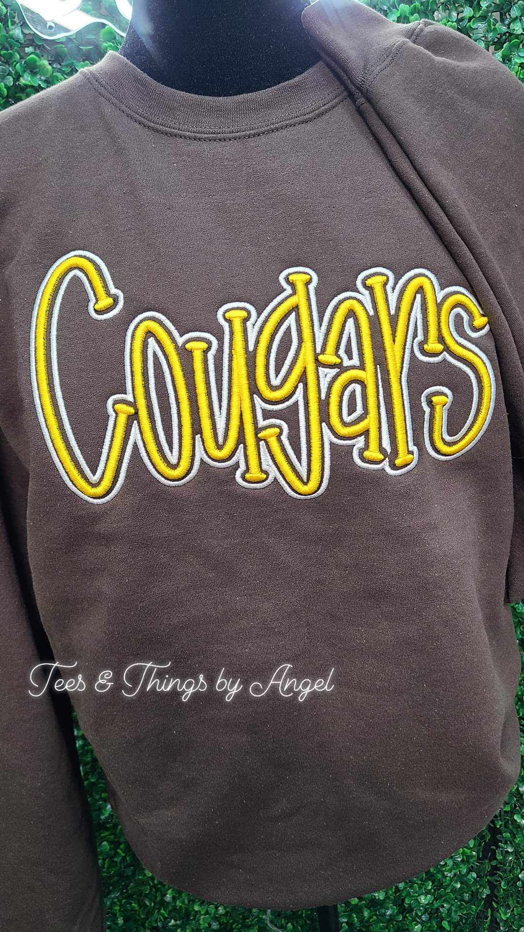 Cougars 3D Embroidered Sweatshirt 🤎💛