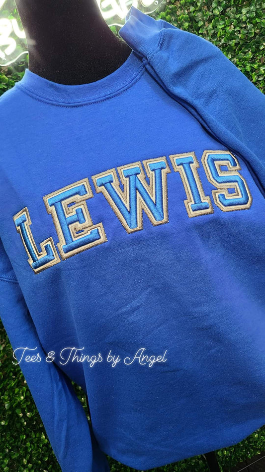 Lewis 3D Block embroidered sweatshirt