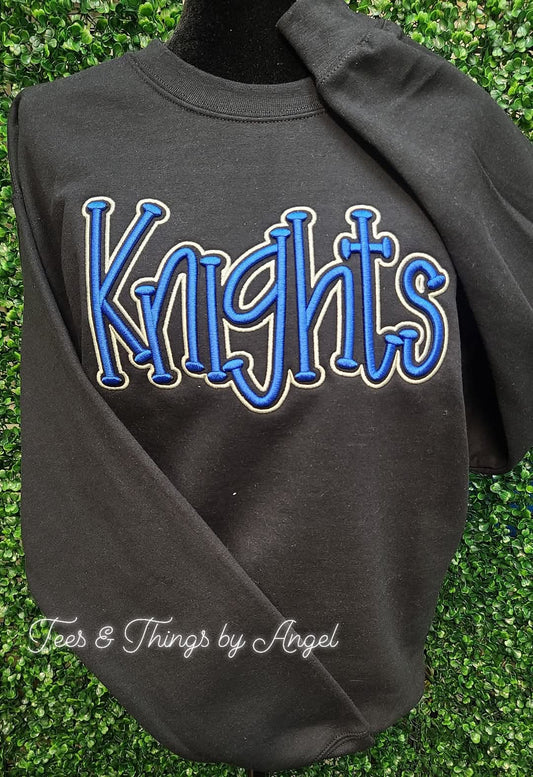 Knights 3D embroidered sweatshirt 💙🩶