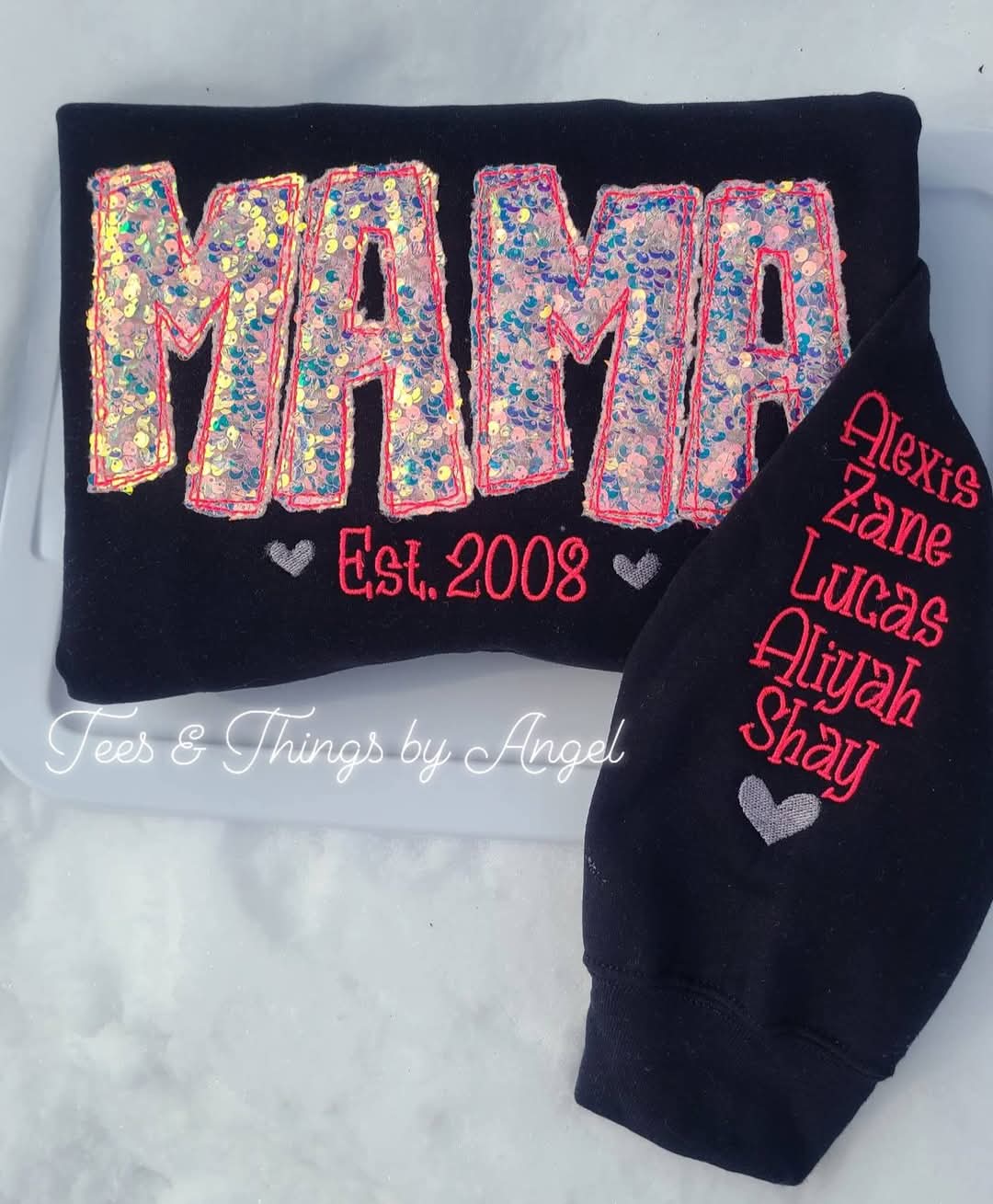 Velvet Sequin Mama sweatshirt! 🩷