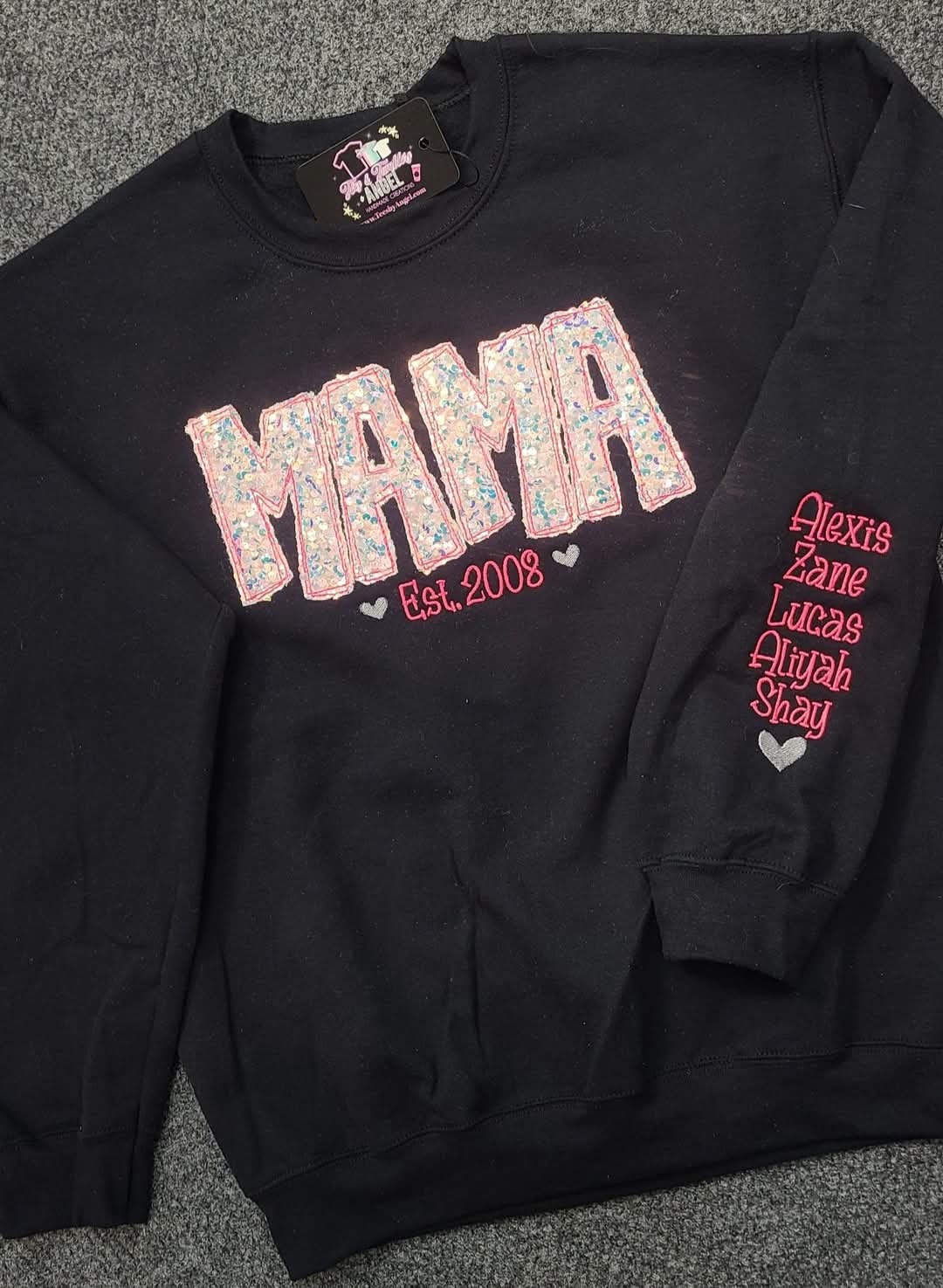 Velvet Sequin Mama sweatshirt! 🩷