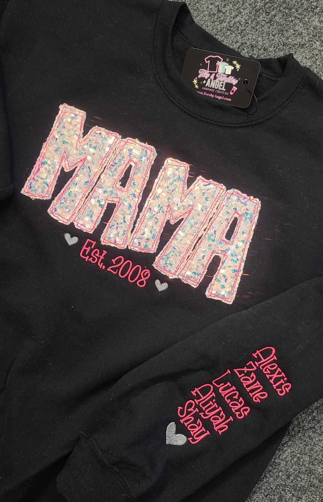 Velvet Sequin Mama sweatshirt! 🩷