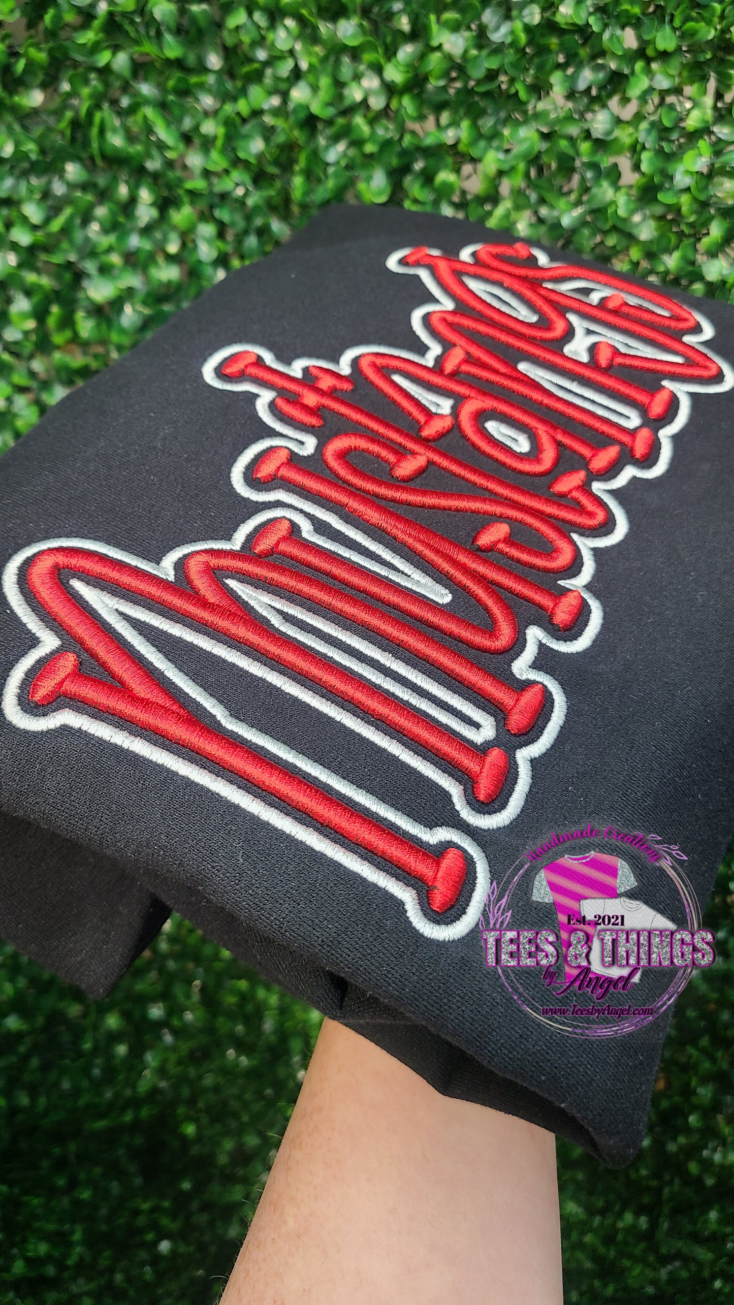 Mustangs 3D Embroidery! ❤️🤍🖤