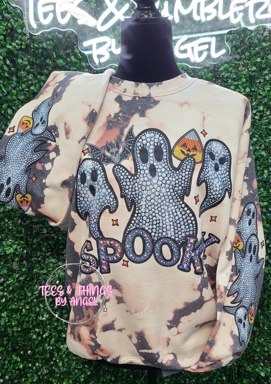 🧡 Spooky Ghost w/ Candy Corn Sweatshirt 👻