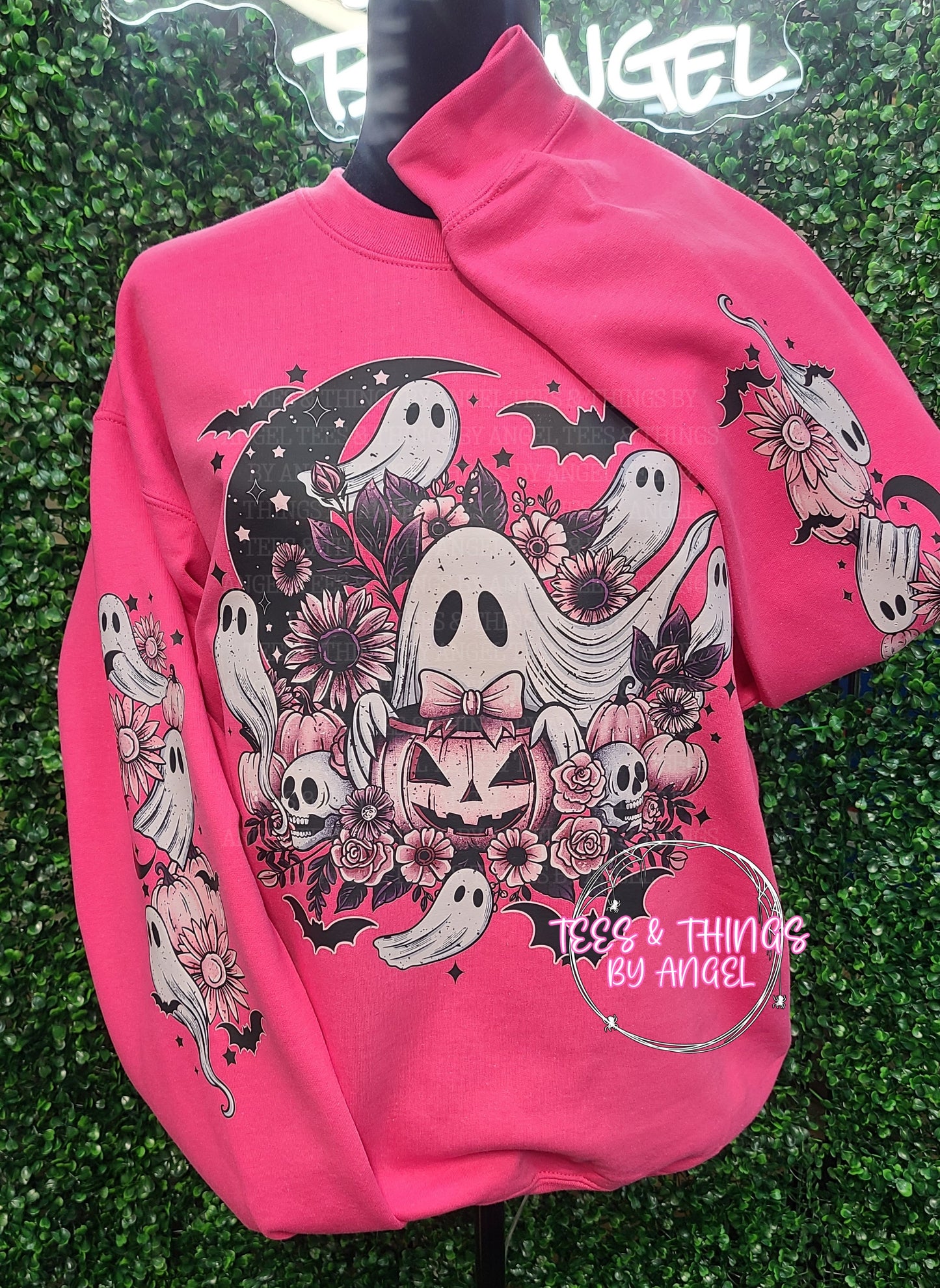 Ghost & Pink Pumpkin Sweatshirt